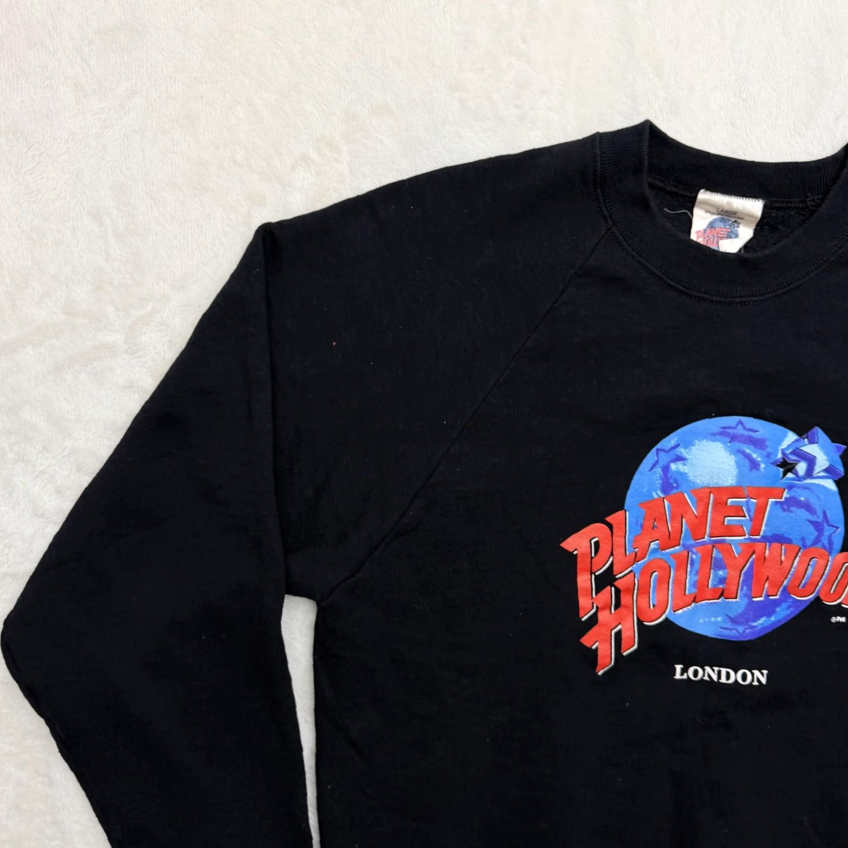 Planet Hollywood VINTAGE Planet Hollywood London Sweatshirt Mens Large Black Crewneck Graphic 90s Size US L / EU 52-54 / 3 - 6 Thumbnail