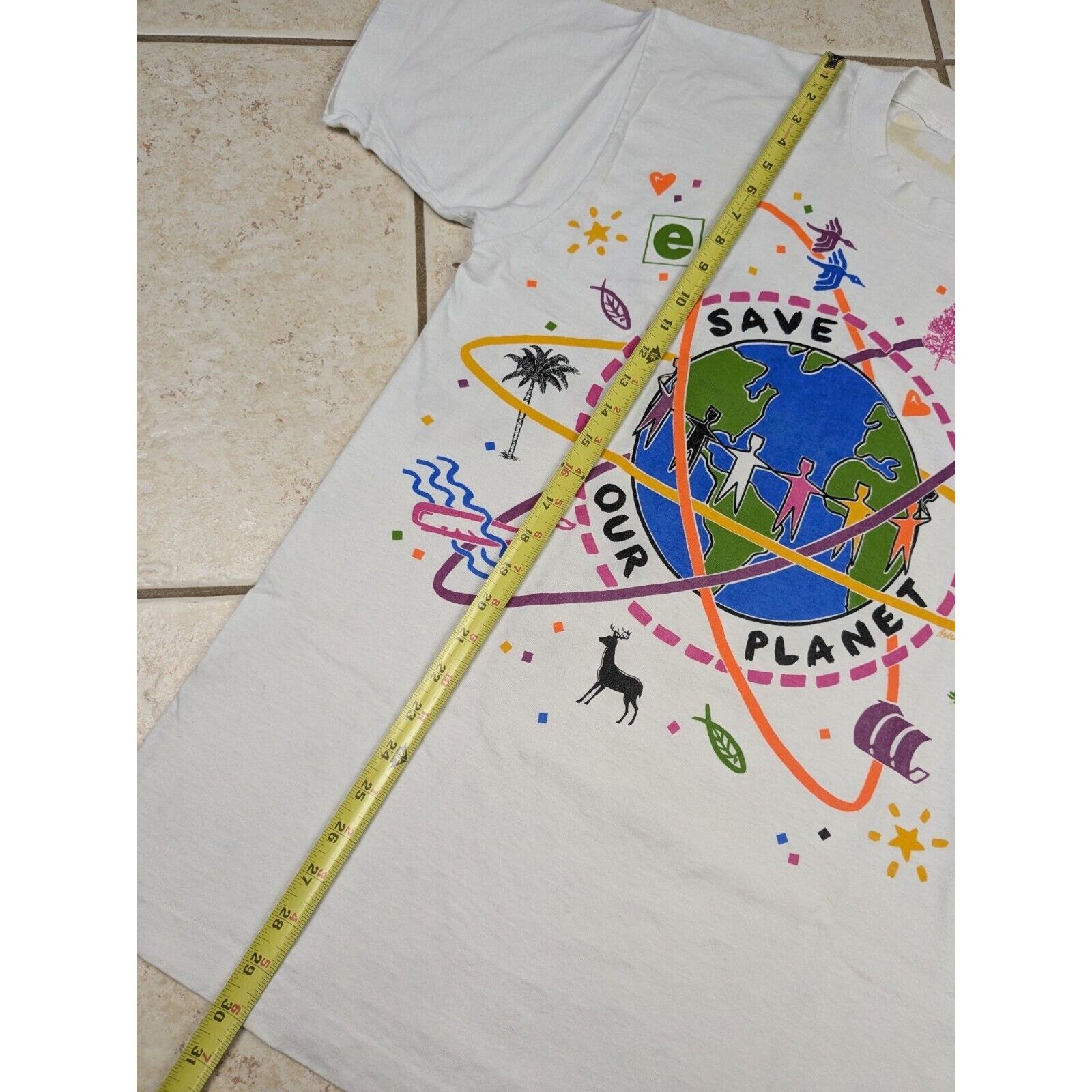 Other Vtg 1989 Save Our Planet Shirt Environmentalist Green Size US L / EU 52-54 / 3 - 5 Thumbnail