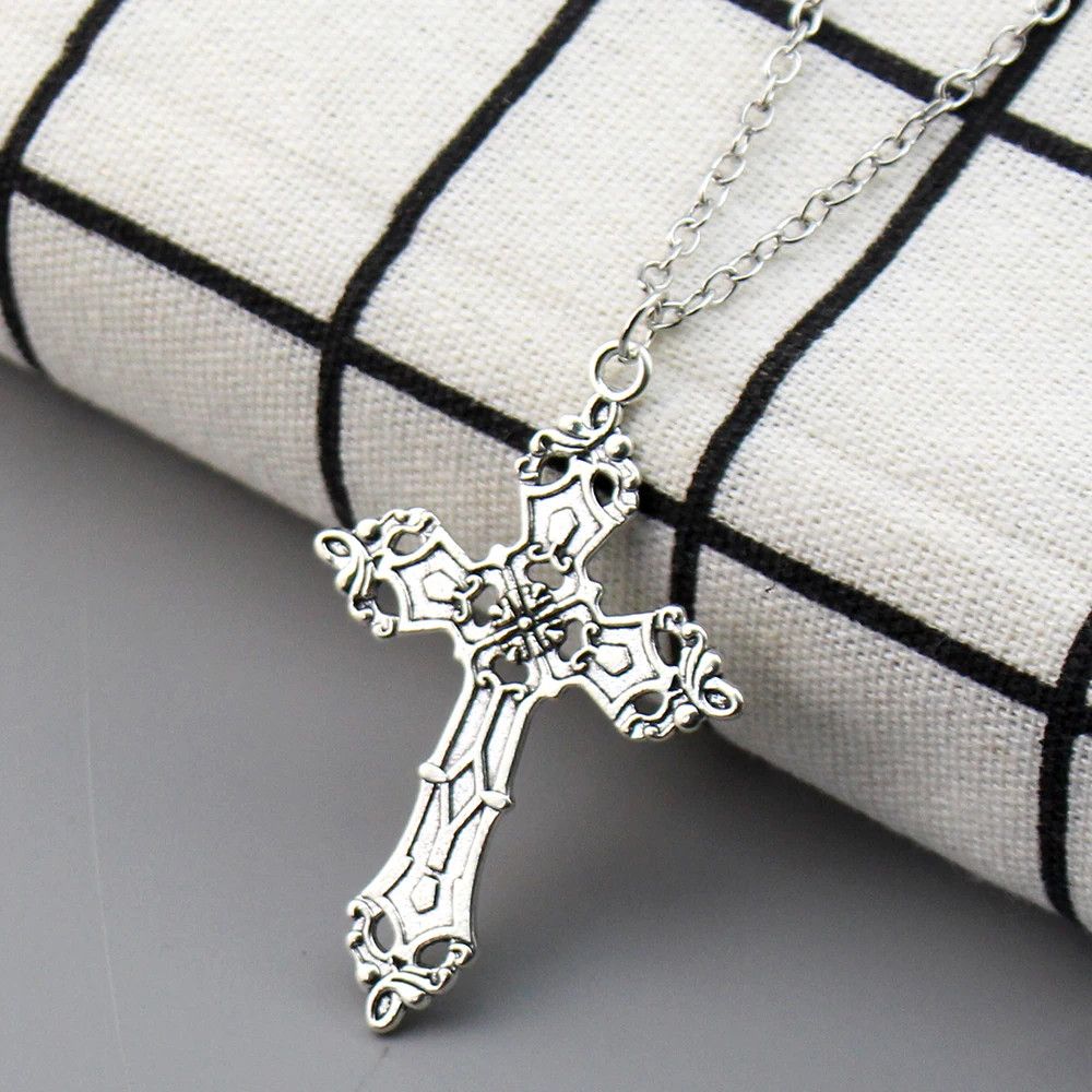 Jewelry Vintage Crosses Pendant Necklace Goth Jewelry Y2K Size ONE SIZE - 4 Thumbnail
