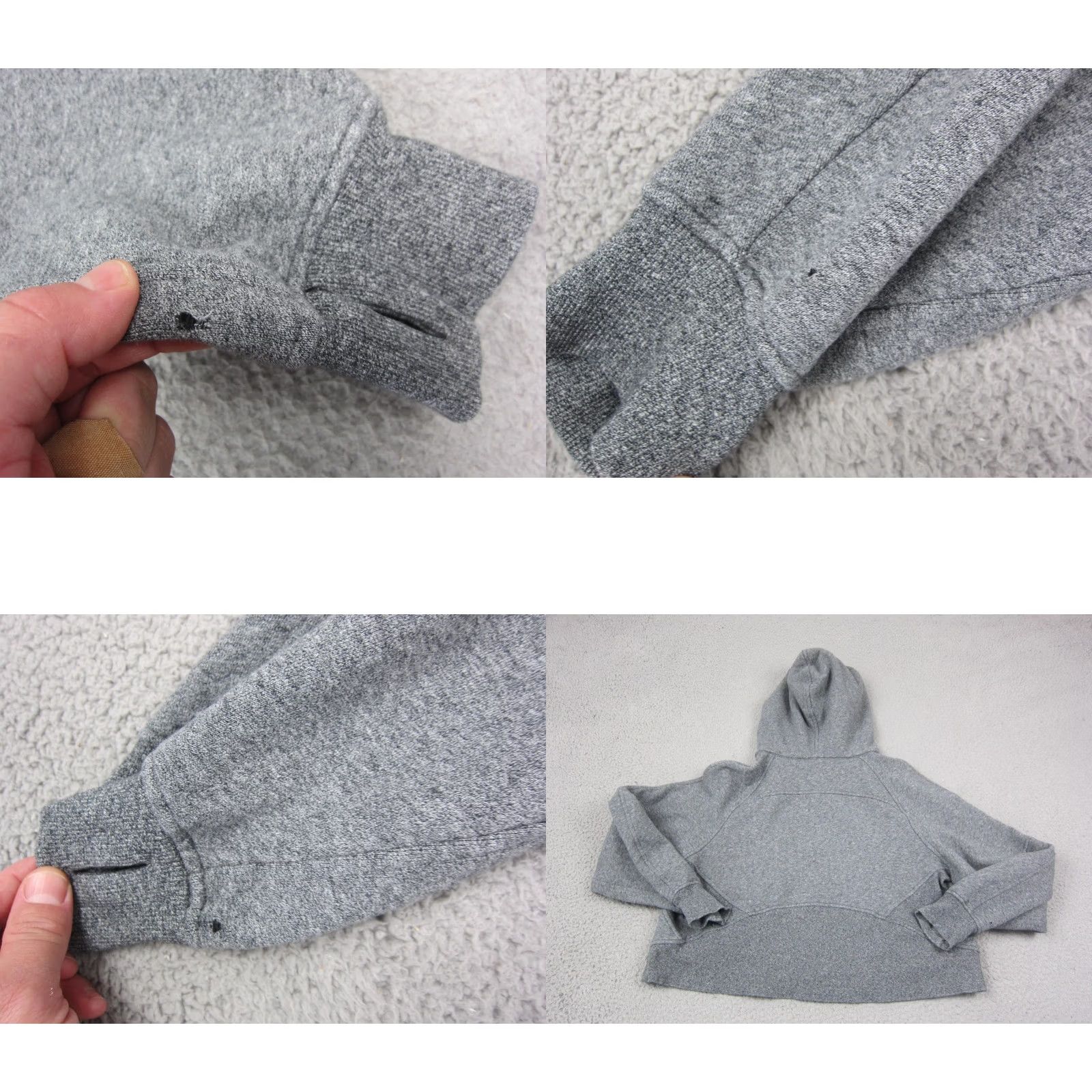 Lululemon Lululemon Hoodie Womens 12 Gray Scuba Oversized Full Zip Cropped Athletic Active Shirt Mens Girls Size XL / US 12-14 / IT 48-50 - 8 Thumbnail