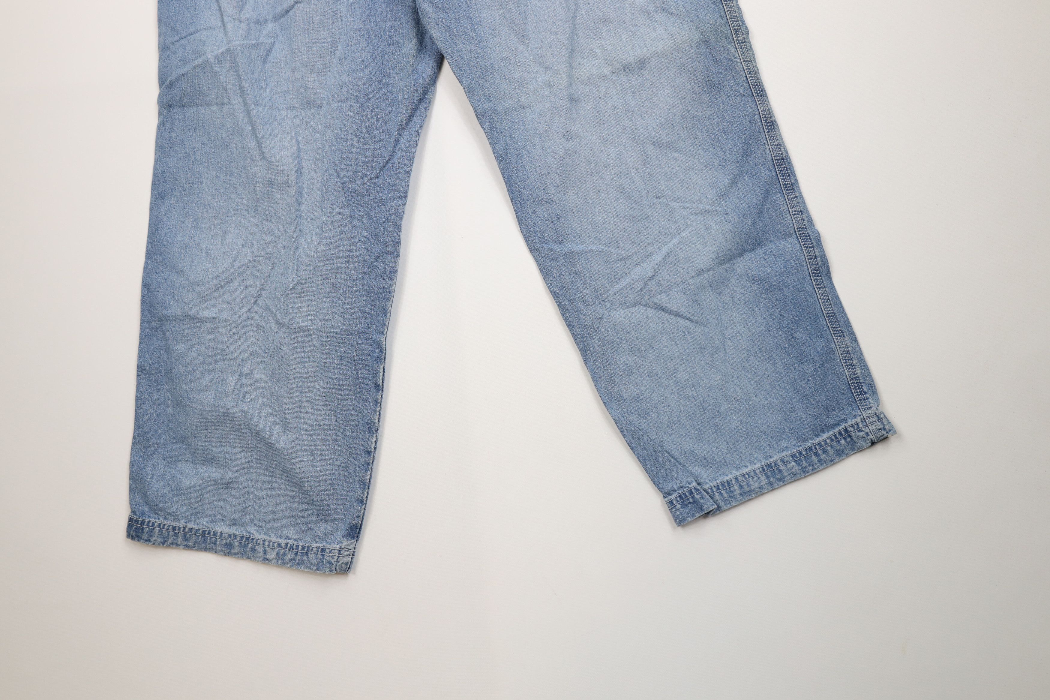 Vintage Vintage 90s Y2K Streetwear Wide Leg Dungaree Denim Jeans Size US 36 / EU 52 - 13 Thumbnail