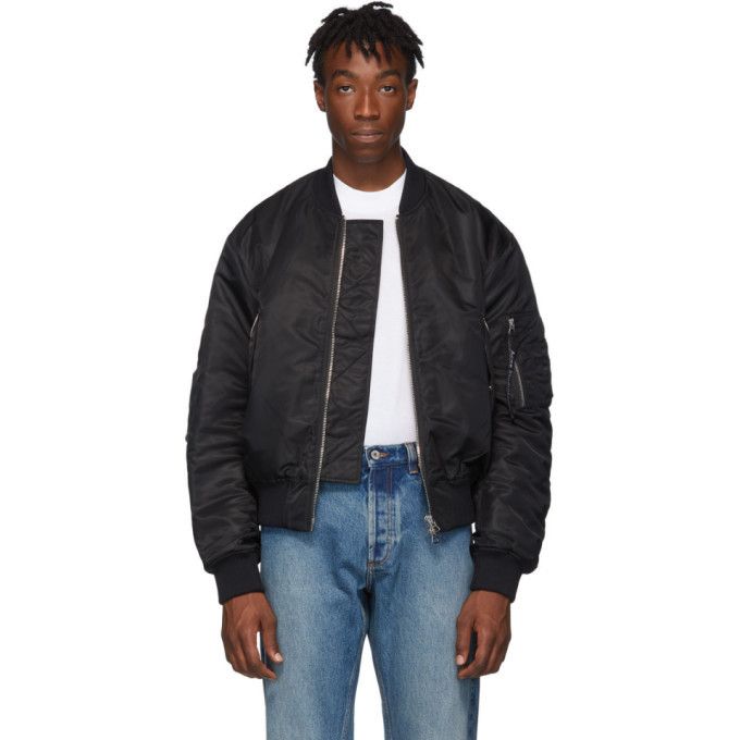 Acne Studios Makio MA-1 Jacket - Black Size US L / EU 52-54 / 3 - 1 Thumbnail