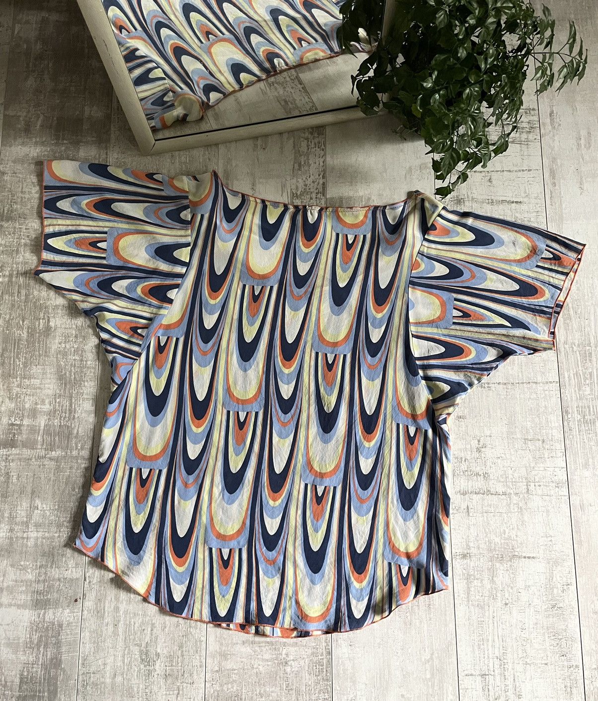 Missoni Missoni Multicolor Printed Jersey Cold-Shoulder Top Shirt Size M / US 6-8 / IT 42-44 - 2 Thumbnail