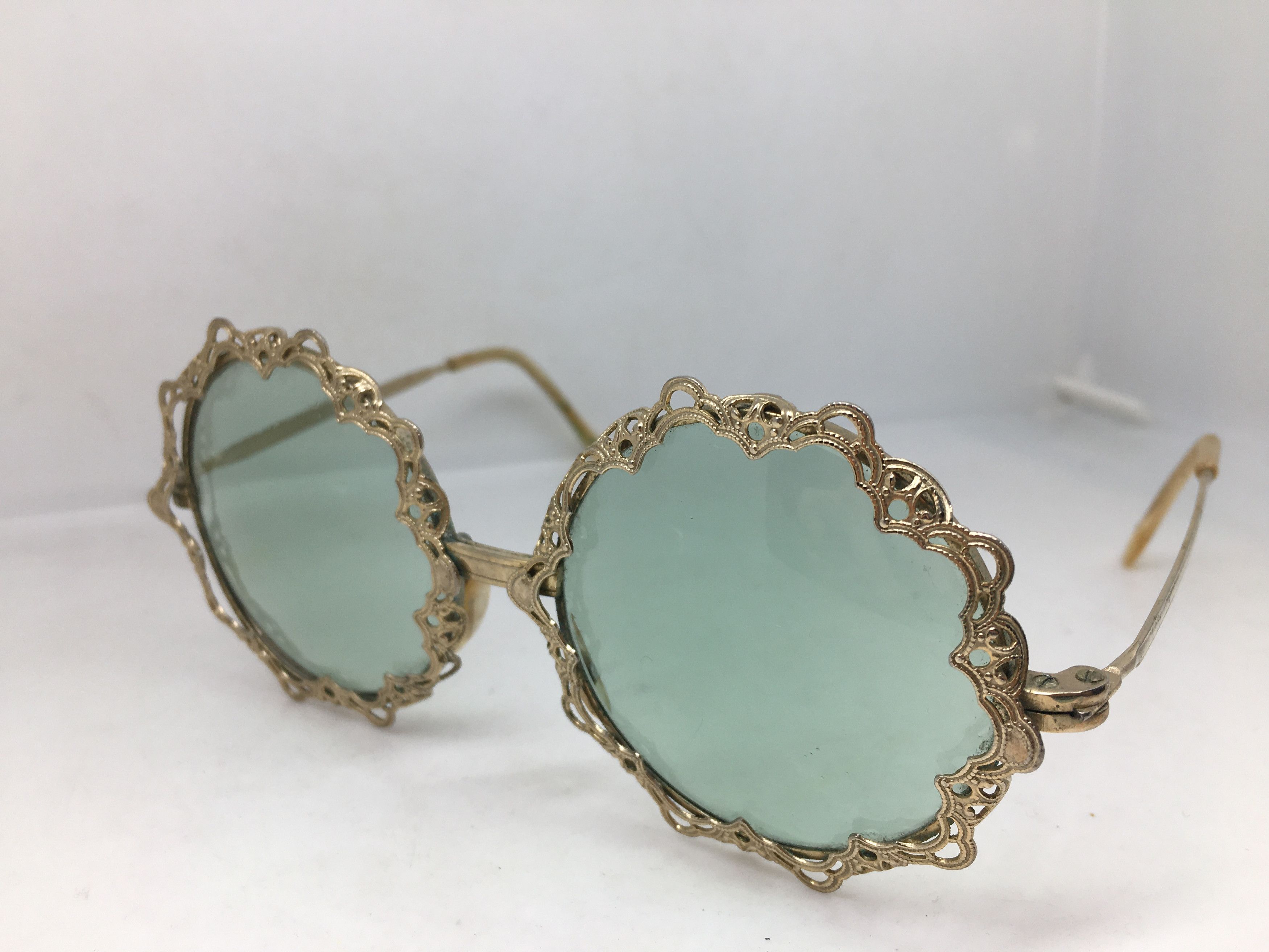Vintage '66 MOD ROCOCO en oro OCCHIALI DA SOLE ITALIA Size ONE SIZE - 3 Thumbnail