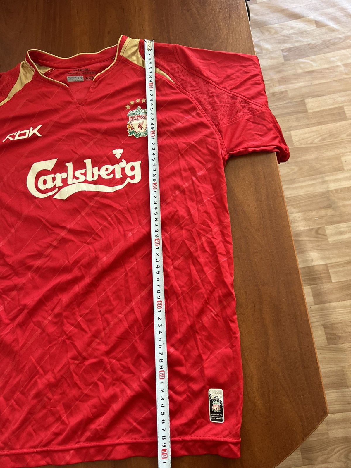 Reebok 2005/06 LIVERPOOL FC #8 GERRARD HOME SOCCER JERSEY SHIRT M-L Size US L / EU 52-54 / 3 - 20 Thumbnail