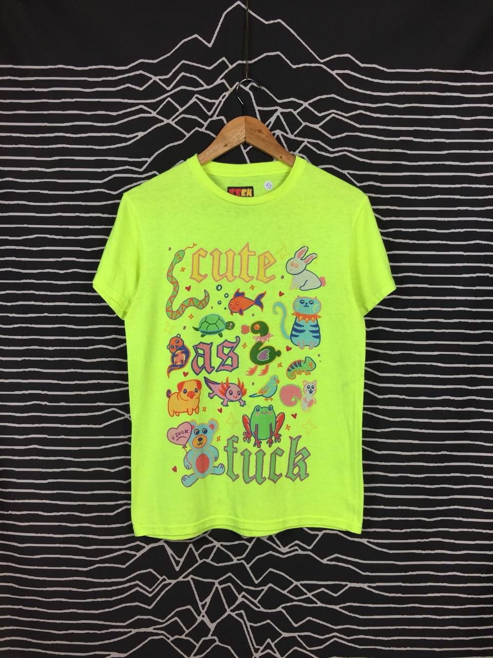 Vintage Teen Hearts Cute As Fuck Funny Humor Graphic Tee Size US S / EU 44-46 / 1 - 1 Thumbnail