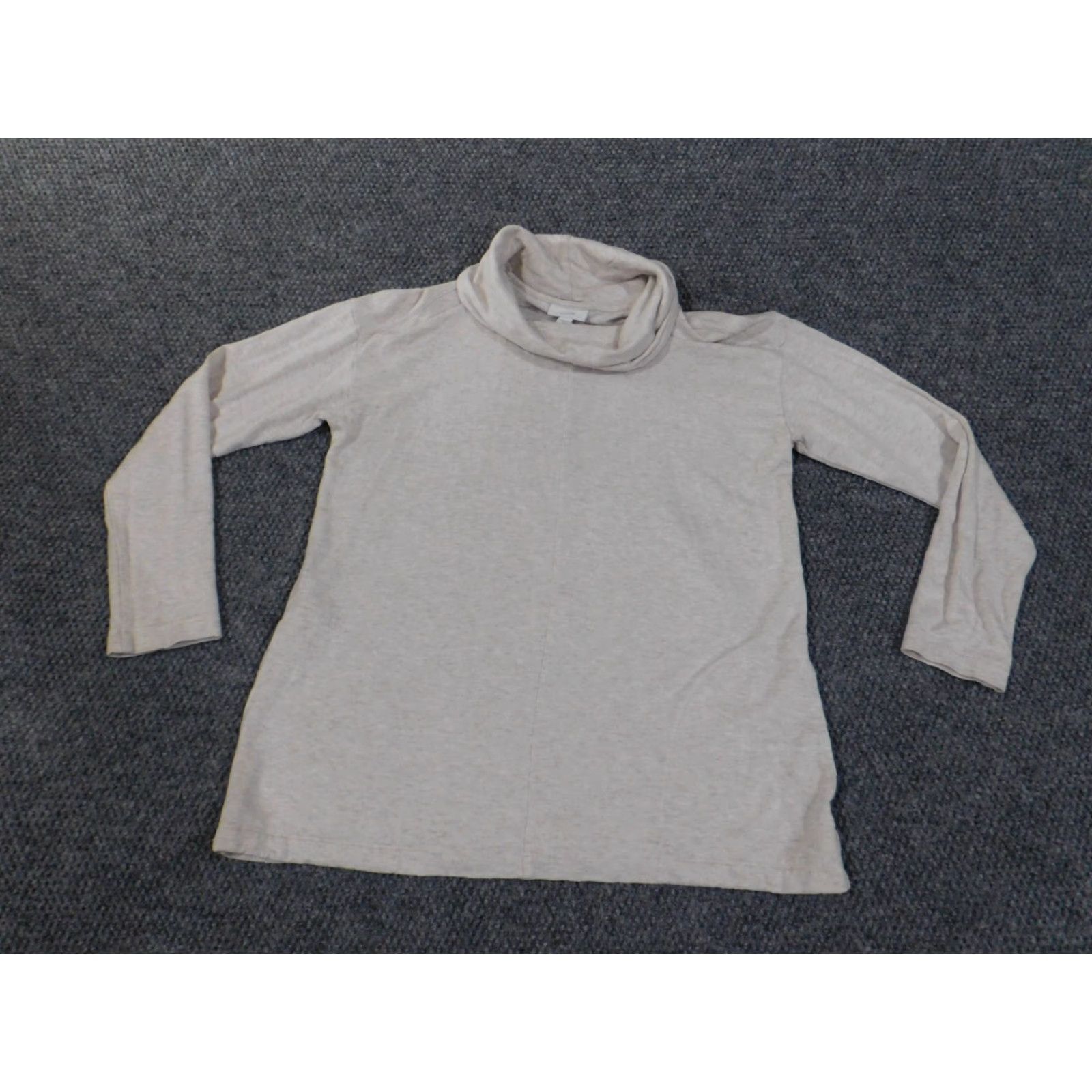 J. Jill J. Jill Sweater Pullover Shirt Knit Beige Raglan Sleeve Turtleneck Long Sleeve Regular Women Size L Size L / US 10 / IT 46 - 2 Thumbnail