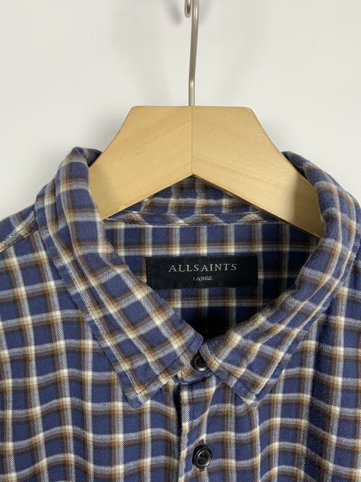 Allsaints Allsaints Plaid Shirt Buttons Ups Men’s Size L Long Sleeve Size US L / EU 52-54 / 3 - 5 Thumbnail