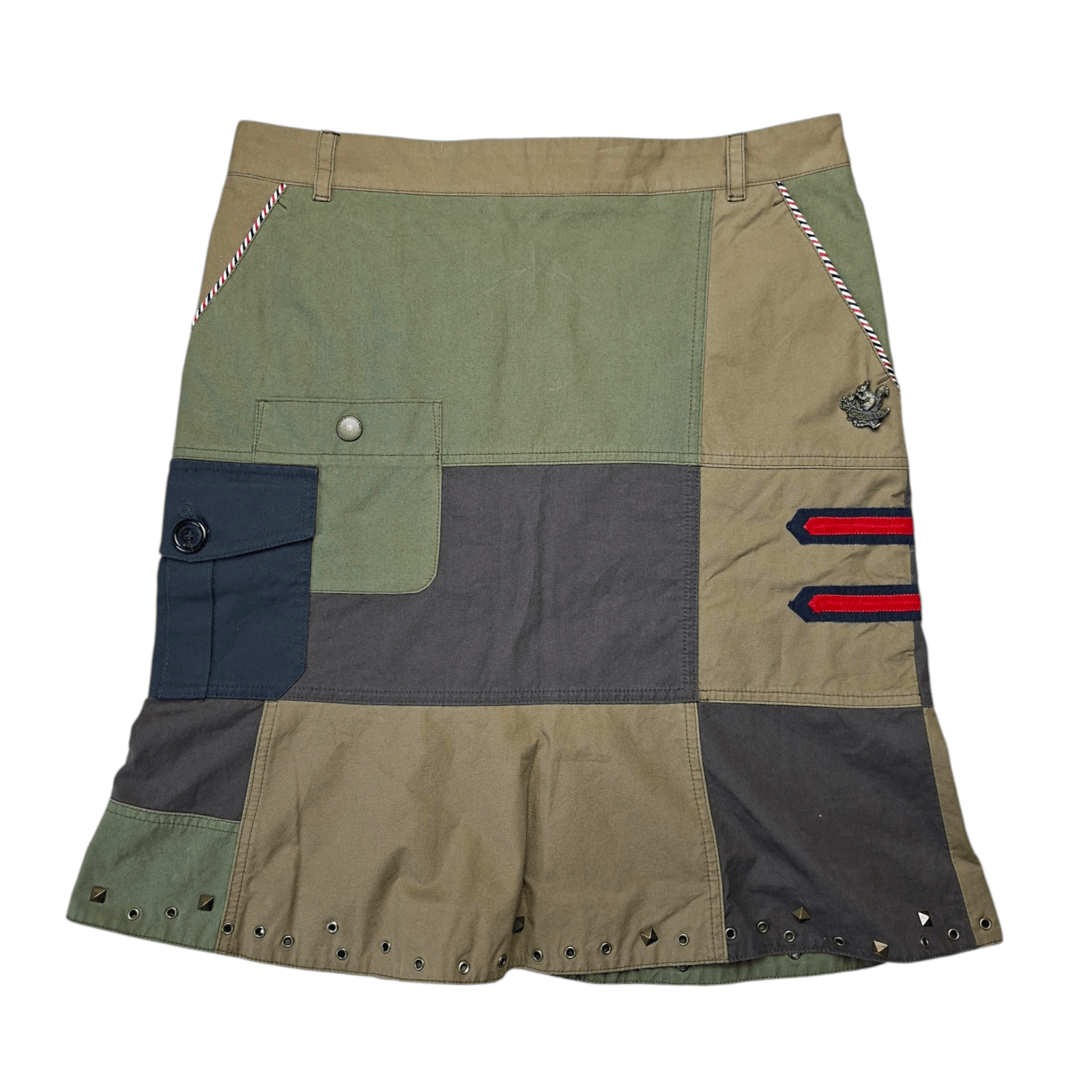 Moschino Rare Archival MOSCHINO Cheap and Chic Patchwork Skirt Size 30" / US 8 / IT 44 - 2 Thumbnail