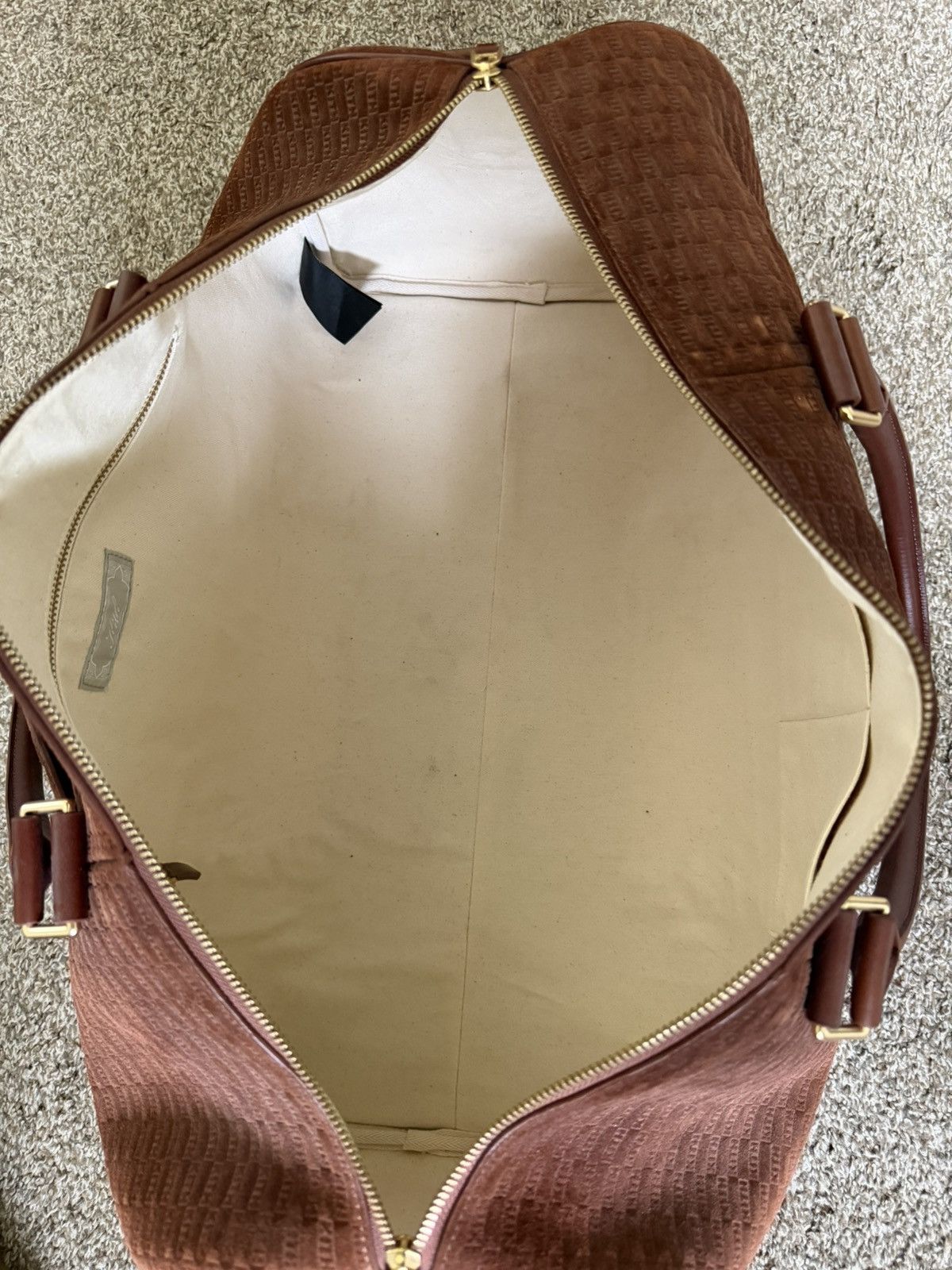 Kith FW24 Brown Suede Monogram Duffle Bag Size ONE SIZE - 6 Thumbnail
