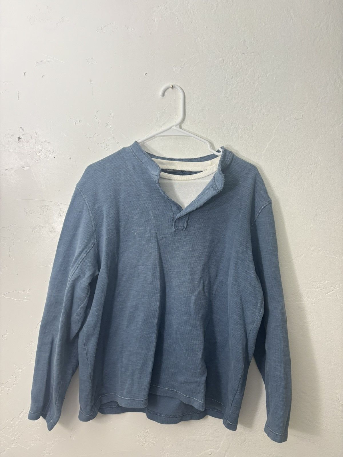 NEXT Blue Next Sweater WITH inner seamed White T Size US M / EU 48-50 / 2 - 2 Thumbnail