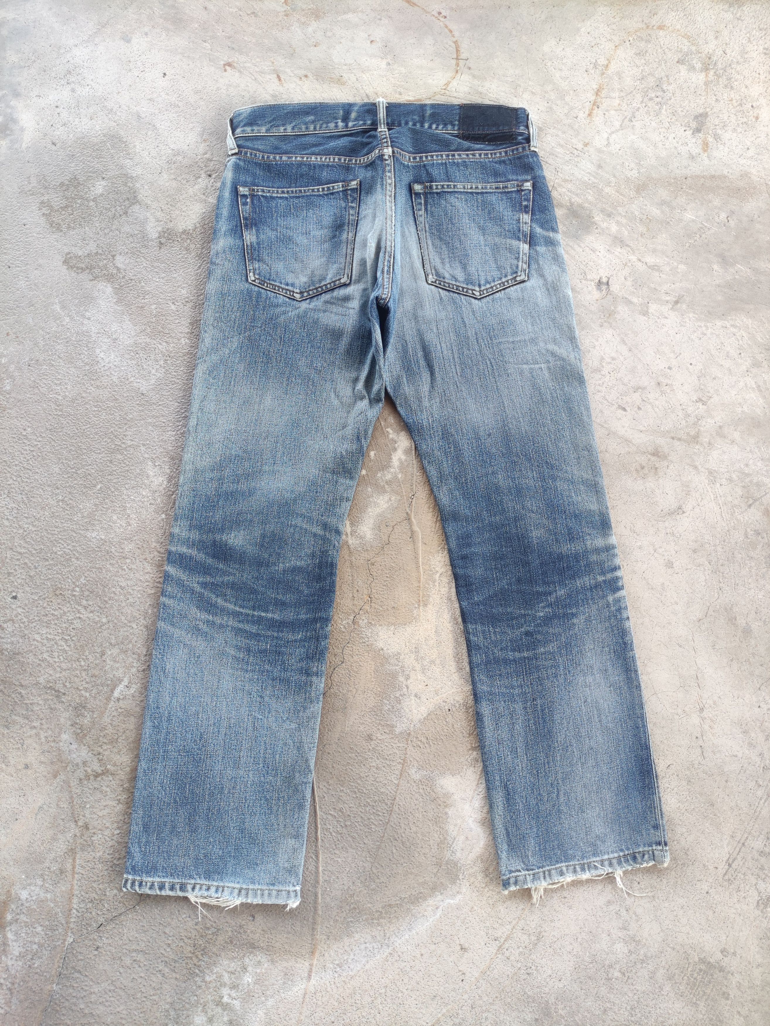 Japanese Brand Vintage Back Number Jean Distressed Faded Denim Pants Size US 33 - 8 Thumbnail