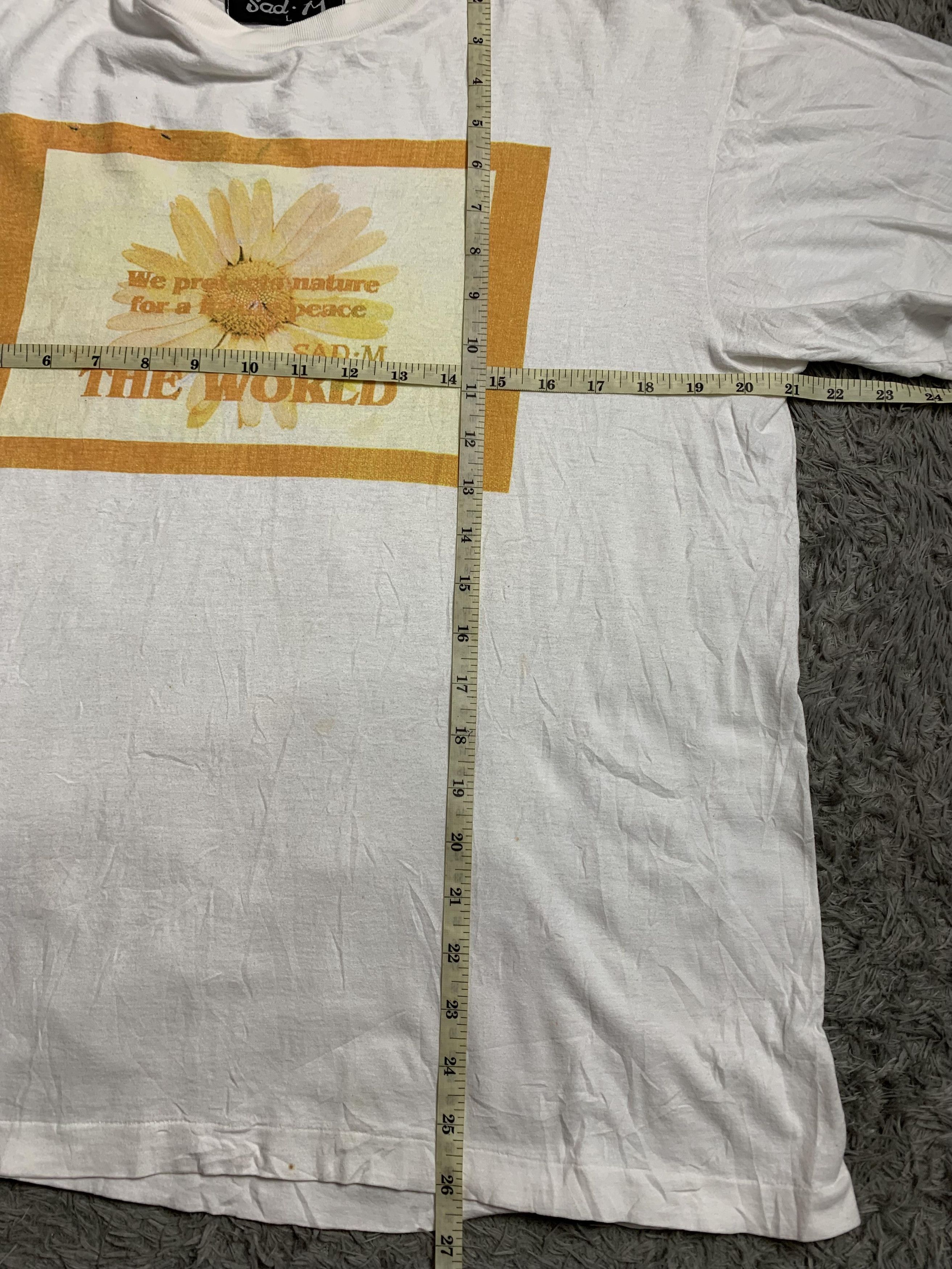 Vintage 80s SAD.M Sun Flowers Tshirt Single Stitch Vintage Size US L / EU 52-54 / 3 - 10 Thumbnail