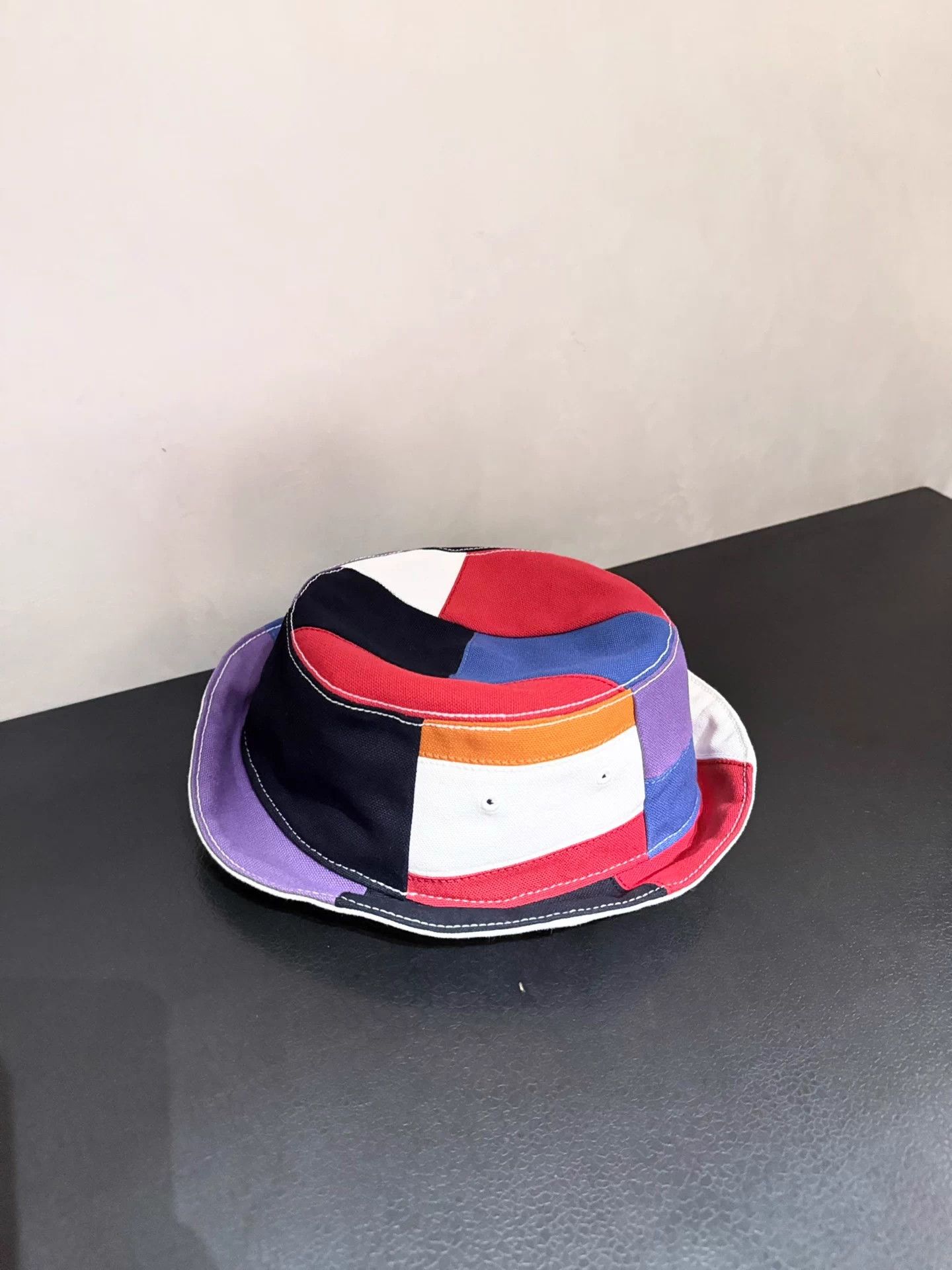 Louis Vuitton LV VIC 20fw Denim Colorblock Bucket Hat 60 (S) Size 26 - 3 Thumbnail