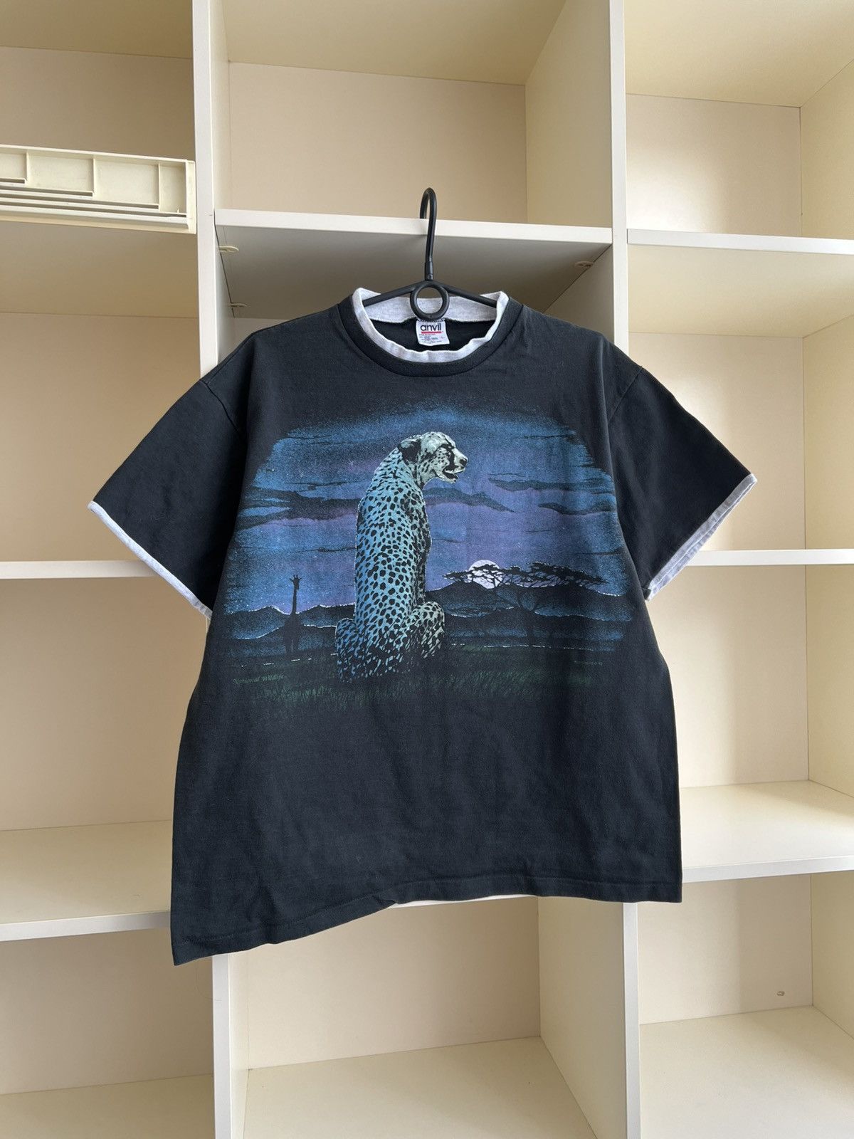 Anvil Vintage 90s Anvil Cheetah T-Shirt Made in USA Safari Nature Size US L / EU 52-54 / 3 - 6 Thumbnail