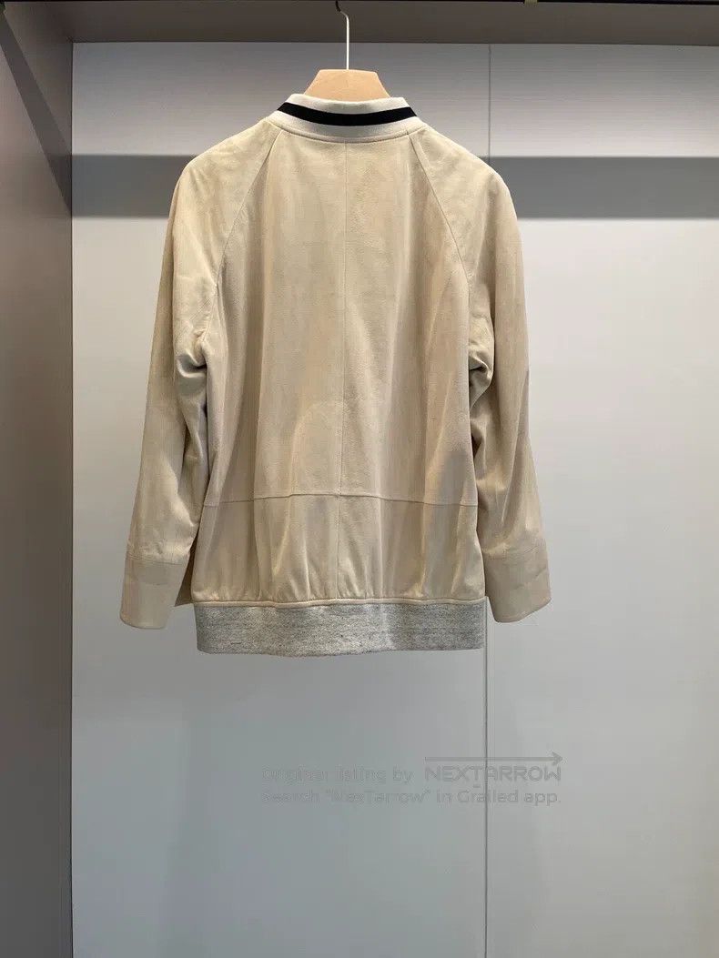 Brunello Cucinelli Brunello Cucinelli Beige Leather Jacket Size M / US 6-8 / IT 42-44 - 2 Thumbnail