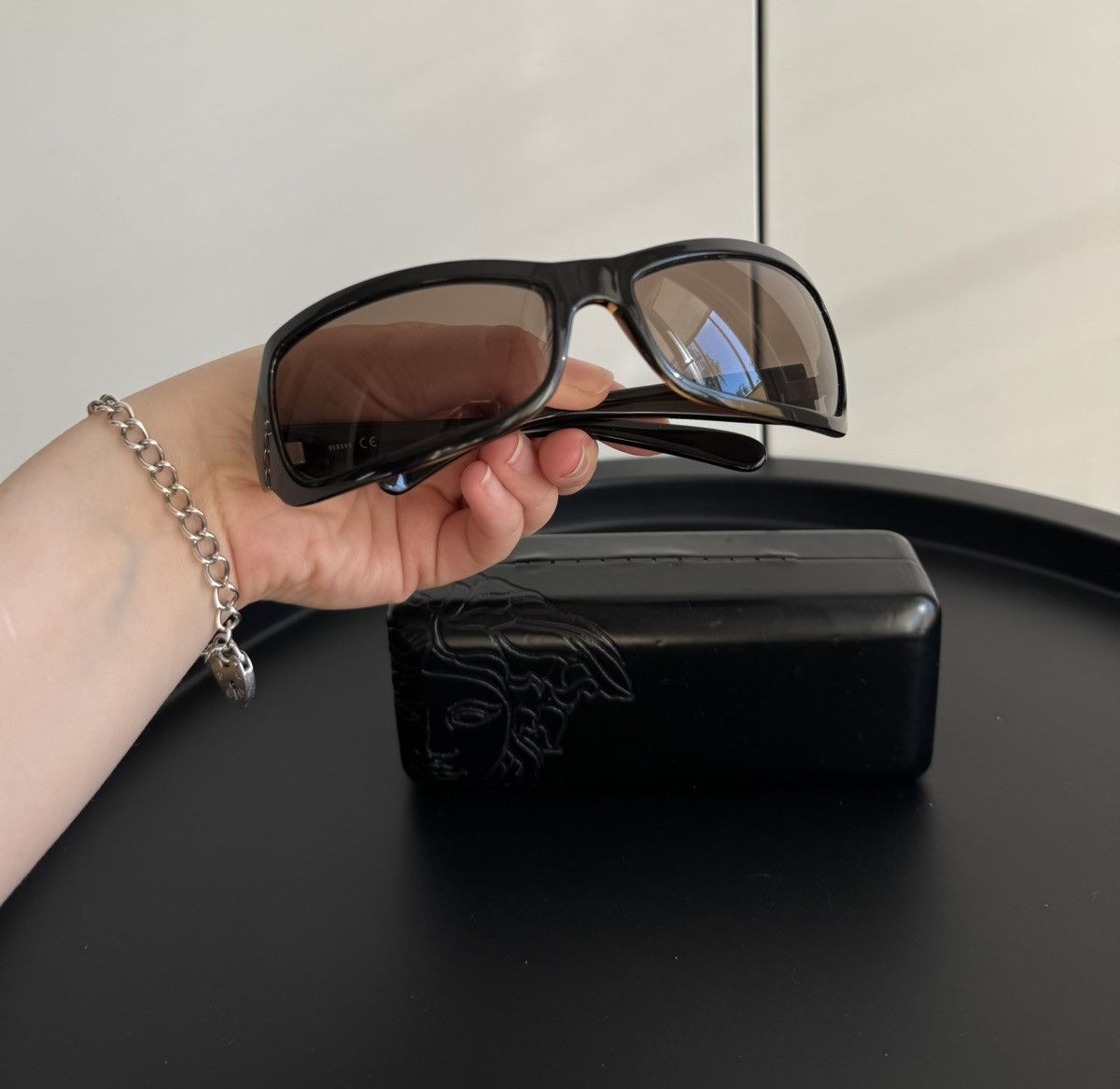 Versace Vintage Versace Versus brown sunglasses Size ONE SIZE - 3 Thumbnail