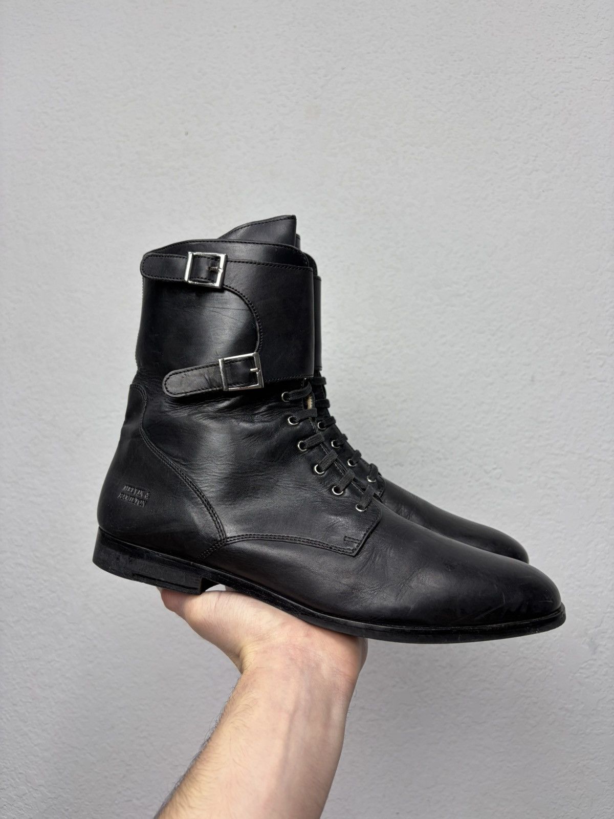 If Six Was Nine AS 98 Vibe Artisan Brown Leather Side Zip Ankle Biker Boots Size US 8 / EU 41 - 3 Thumbnail