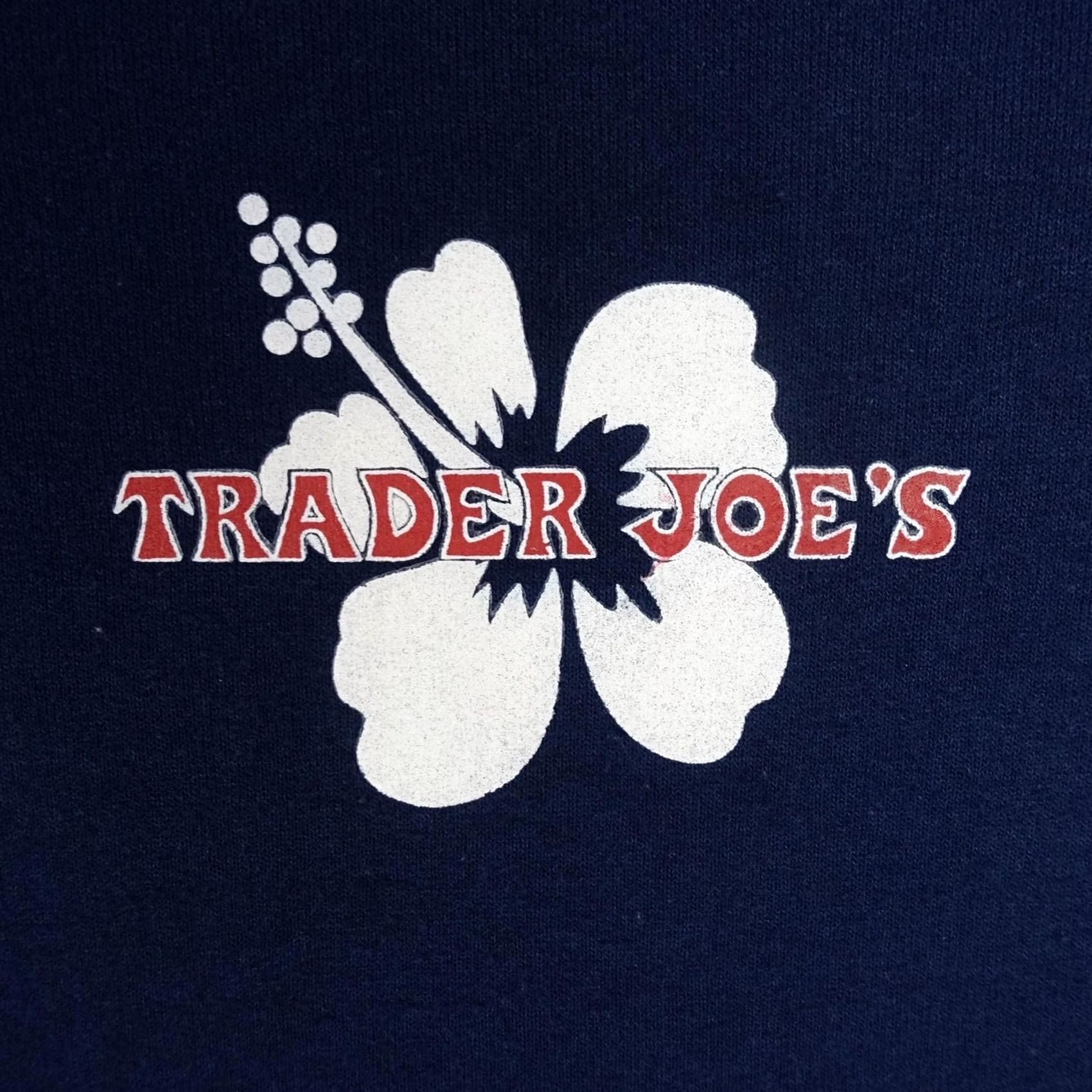 Jerzees JERZEES Hoodie Mens Medium Navy Full Zip Hibiscus Graphic VTG Jerzees Fleece VTG Size US M / EU 48-50 / 2 - 2 Thumbnail