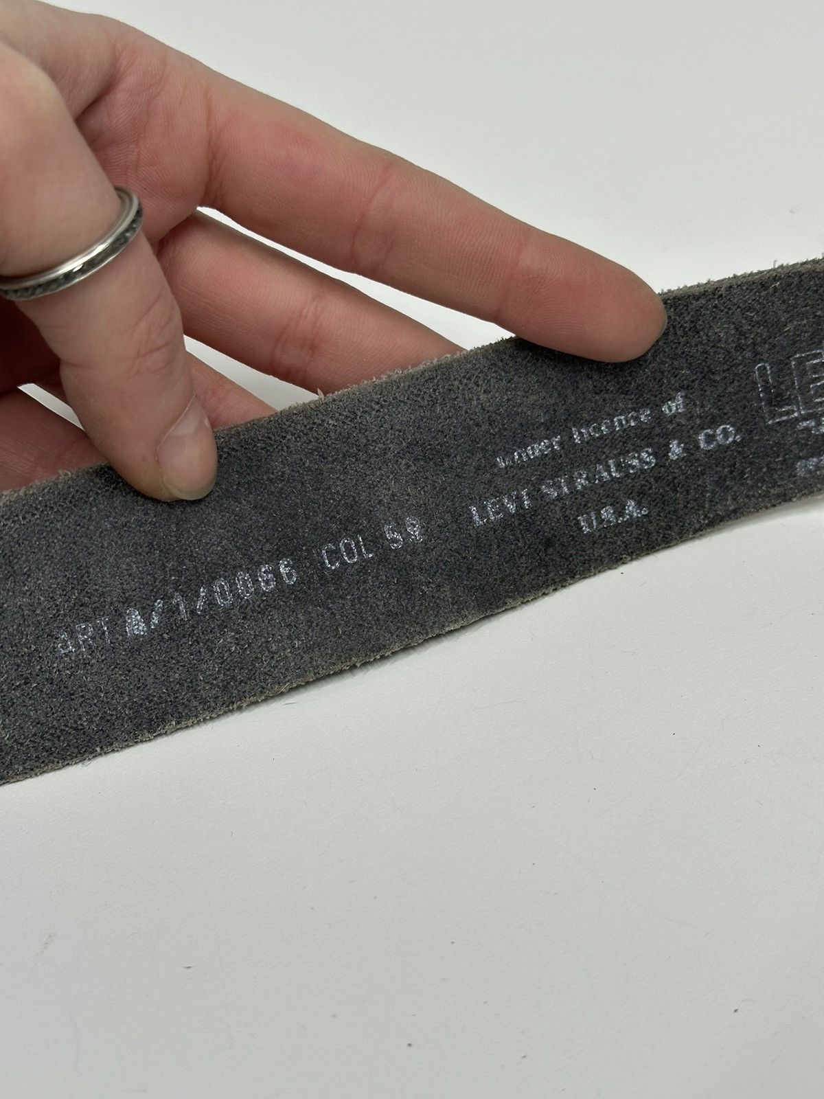 Levi's Vintage Levis Leather Belt Y2k B B Simon Avantgarde Size ONE SIZE - 6 Thumbnail