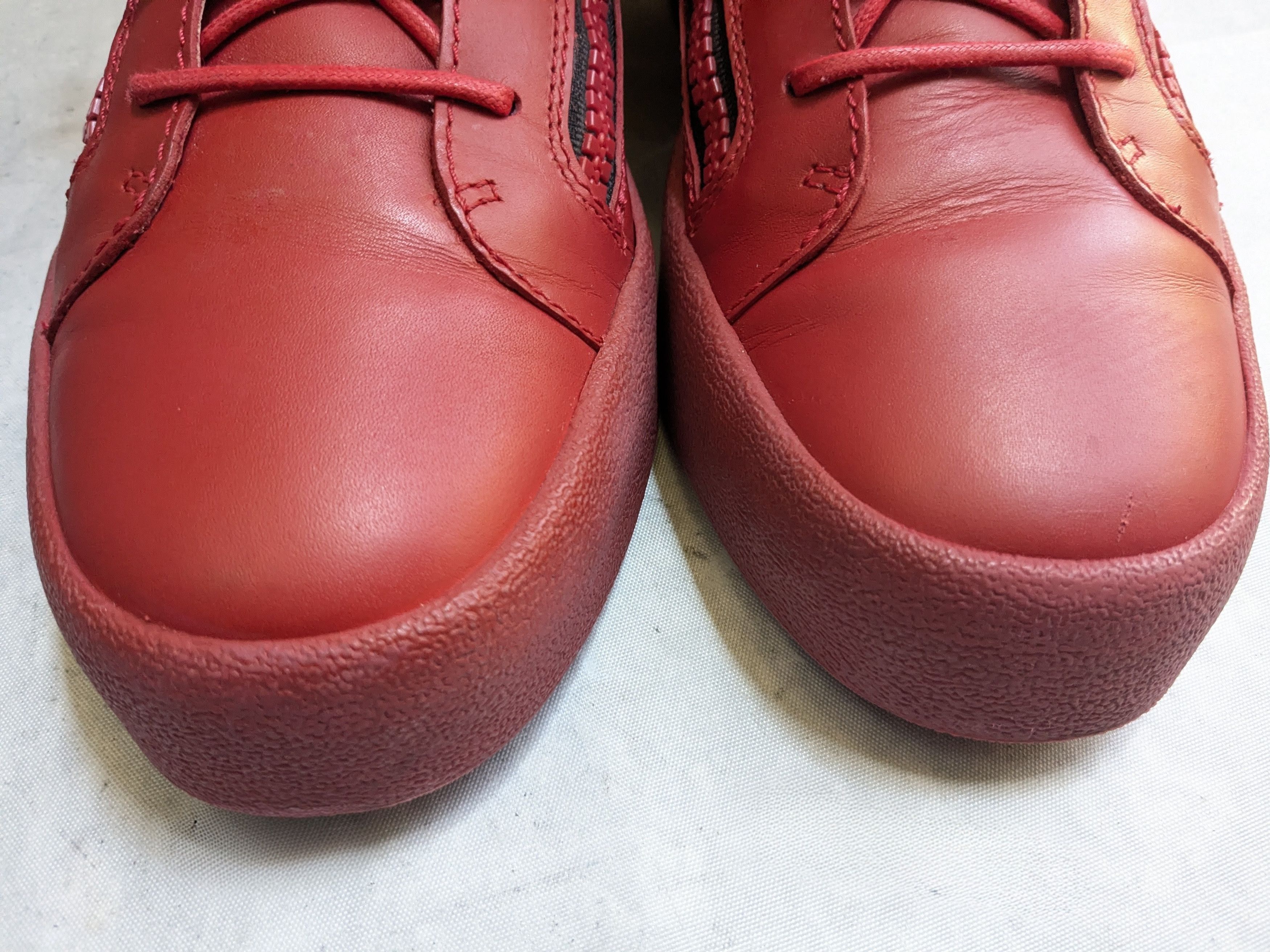 Giuseppe Zanotti Giuseppe Zanotti High Top Sneakers Red 10.5 43.5 Leather Size US 10.5 / EU 43-44 - 4 Thumbnail