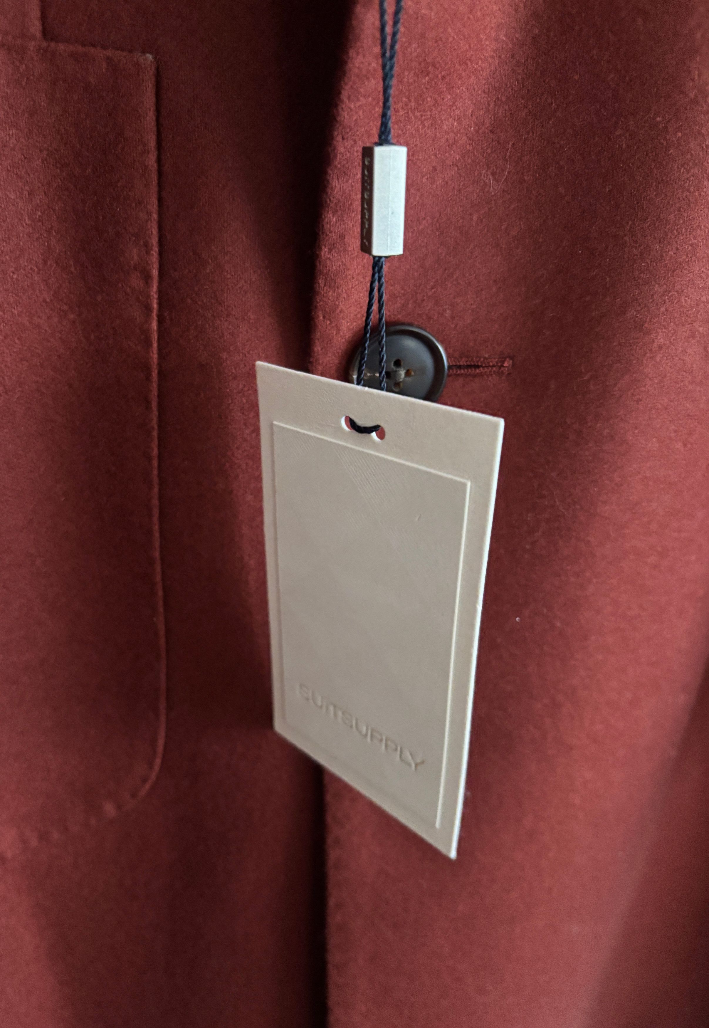 Suitsupply $595 Red Double Breasted Overcoat - Small/Medium Size US M / EU 48-50 / 2 - 13 Thumbnail