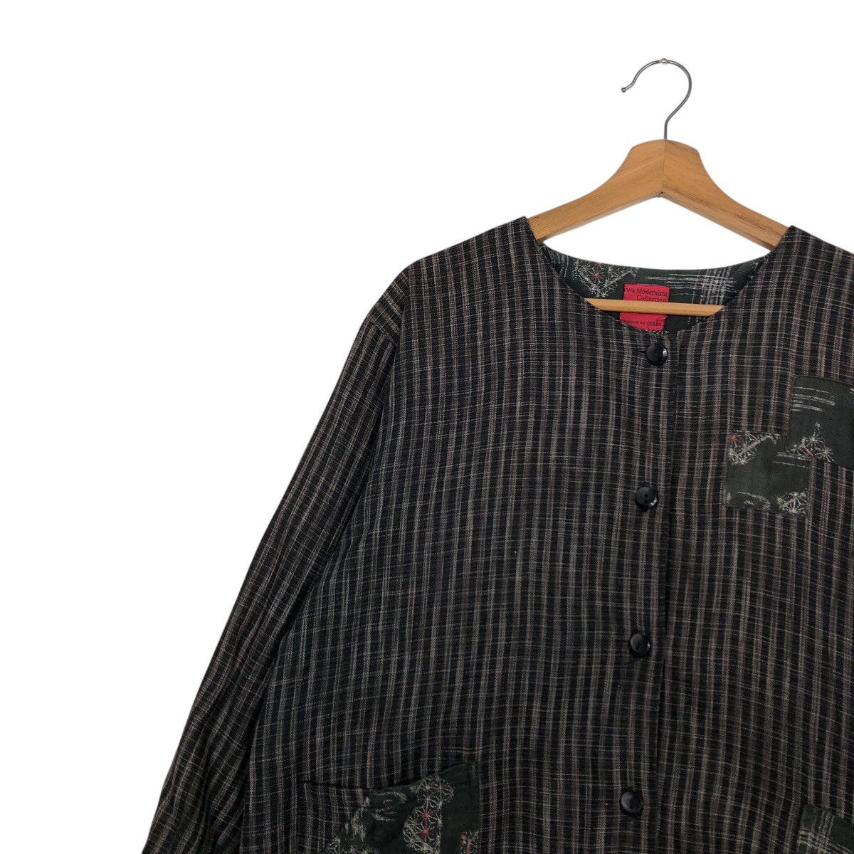 Japanese Brand Vintage Hickory Chore Design Long Sleeve Ogran Issey Miyake Size US L / EU 52-54 / 3 - 8 Thumbnail