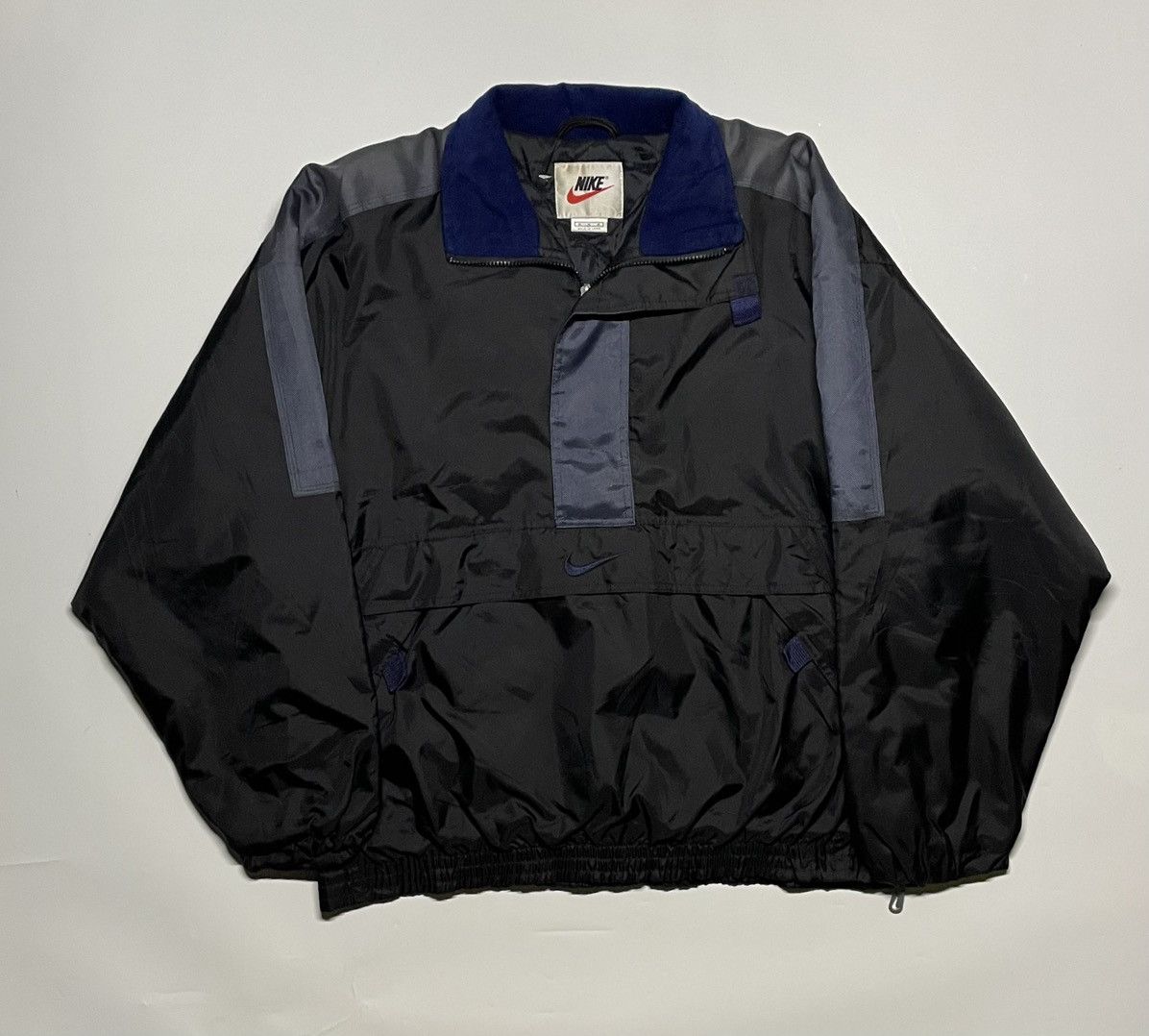 Nike × Vintage Nike 90s Heavy Halfzip Nylon Biglogo windbreaker Jacket Size US M / EU 48-50 / 2 - 8 Thumbnail