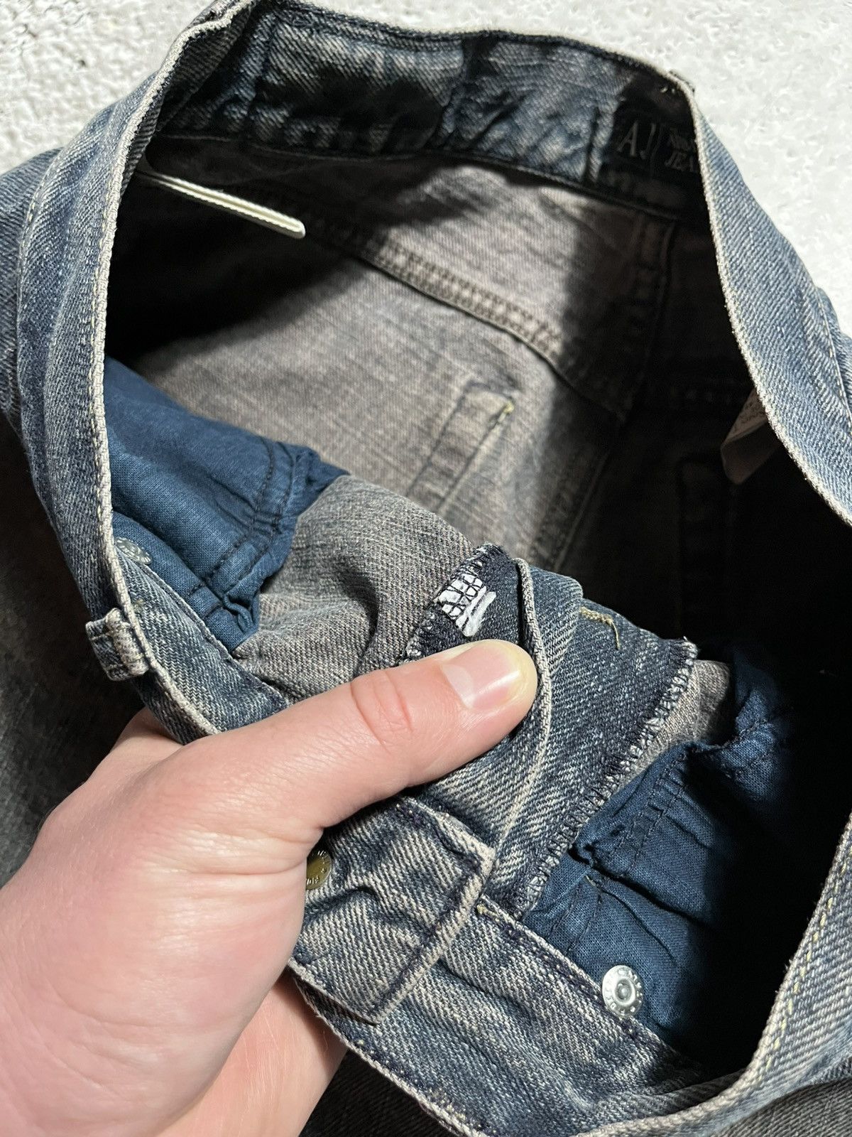 Armani × Vintage Custom Vintage Armani Jeans AJ Logo Denim Jeans Size US 30 / EU 46 - 20 Thumbnail