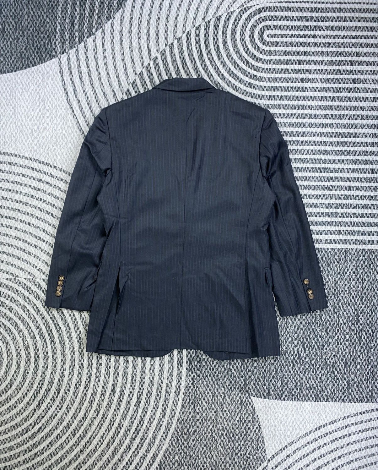 Burberry Vintage Burberry London Double Button Striped Blazer Jacket Size US M / EU 48-50 / 2 - 2 Thumbnail