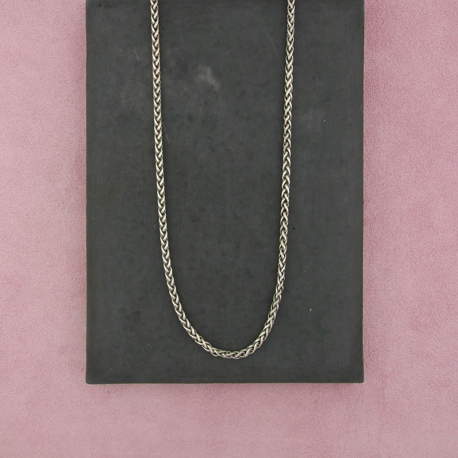 Sterling Silver sterling silver 4mm spiga chain necklace size 22in Size ONE SIZE - 1 Thumbnail