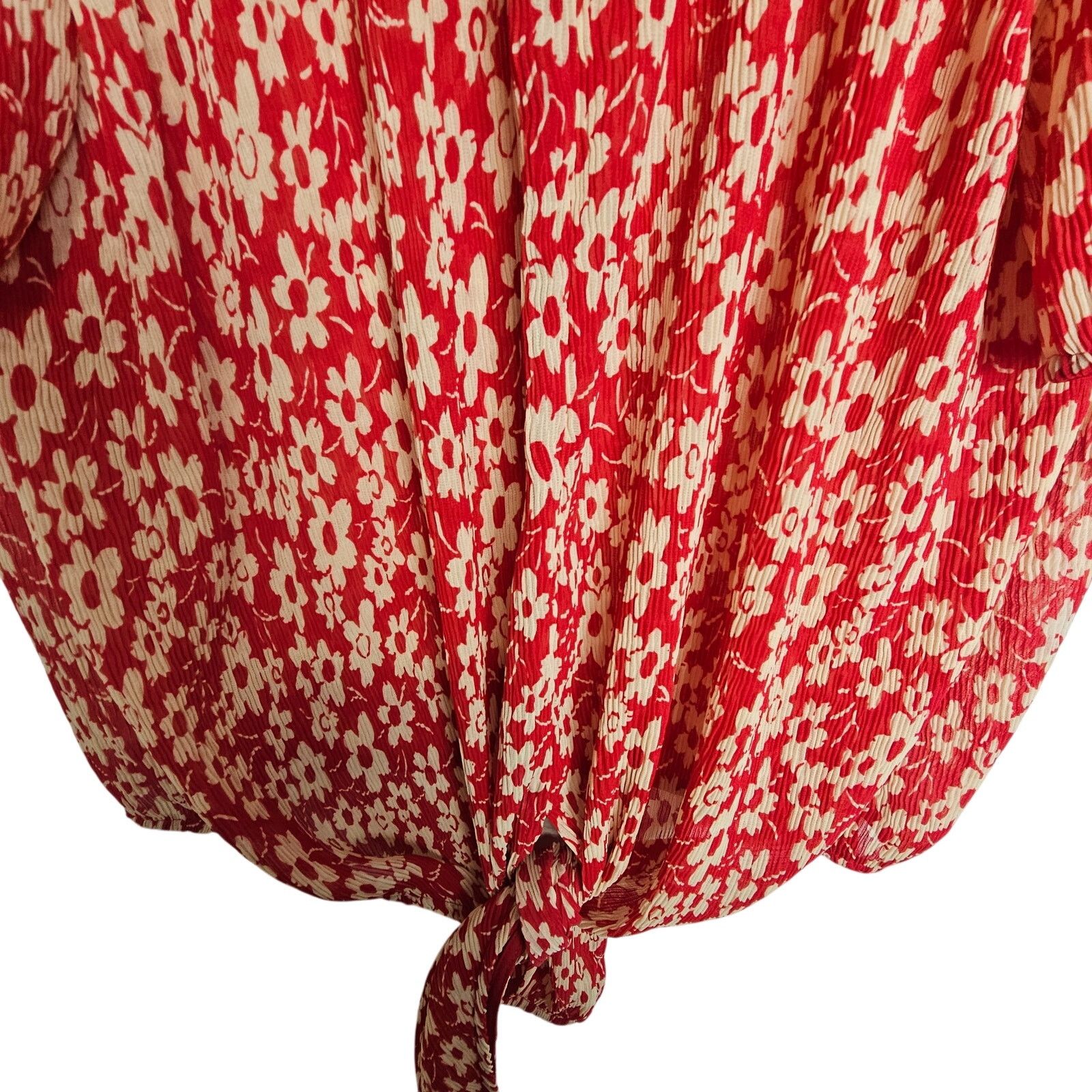 Madewell Madewell Womens Floral Top S Tie Front Cottagecore Country Size S / US 4 / IT 40 - 3 Thumbnail