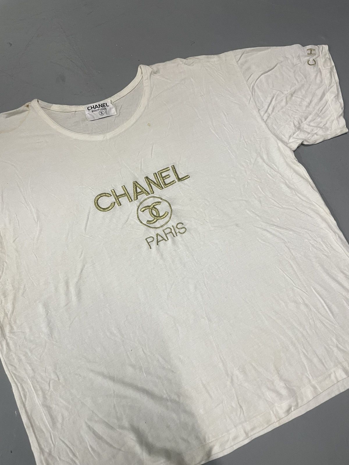 Vintage Vintage Chanel Croptop shirt Size L / US 10 / IT 46 - 2 Thumbnail