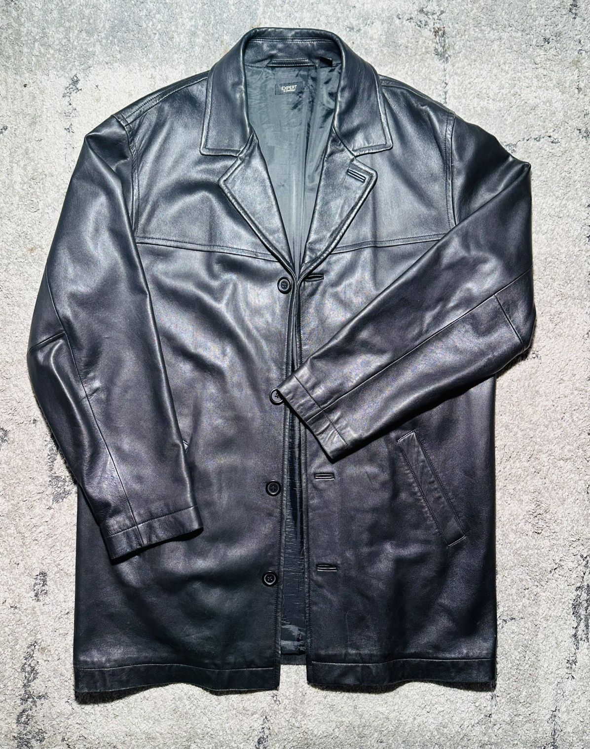 Vintage Vintage 00s Y2K Real Leather Jacket Size XL Black Size US XL / EU 56 / 4 - 2 Thumbnail
