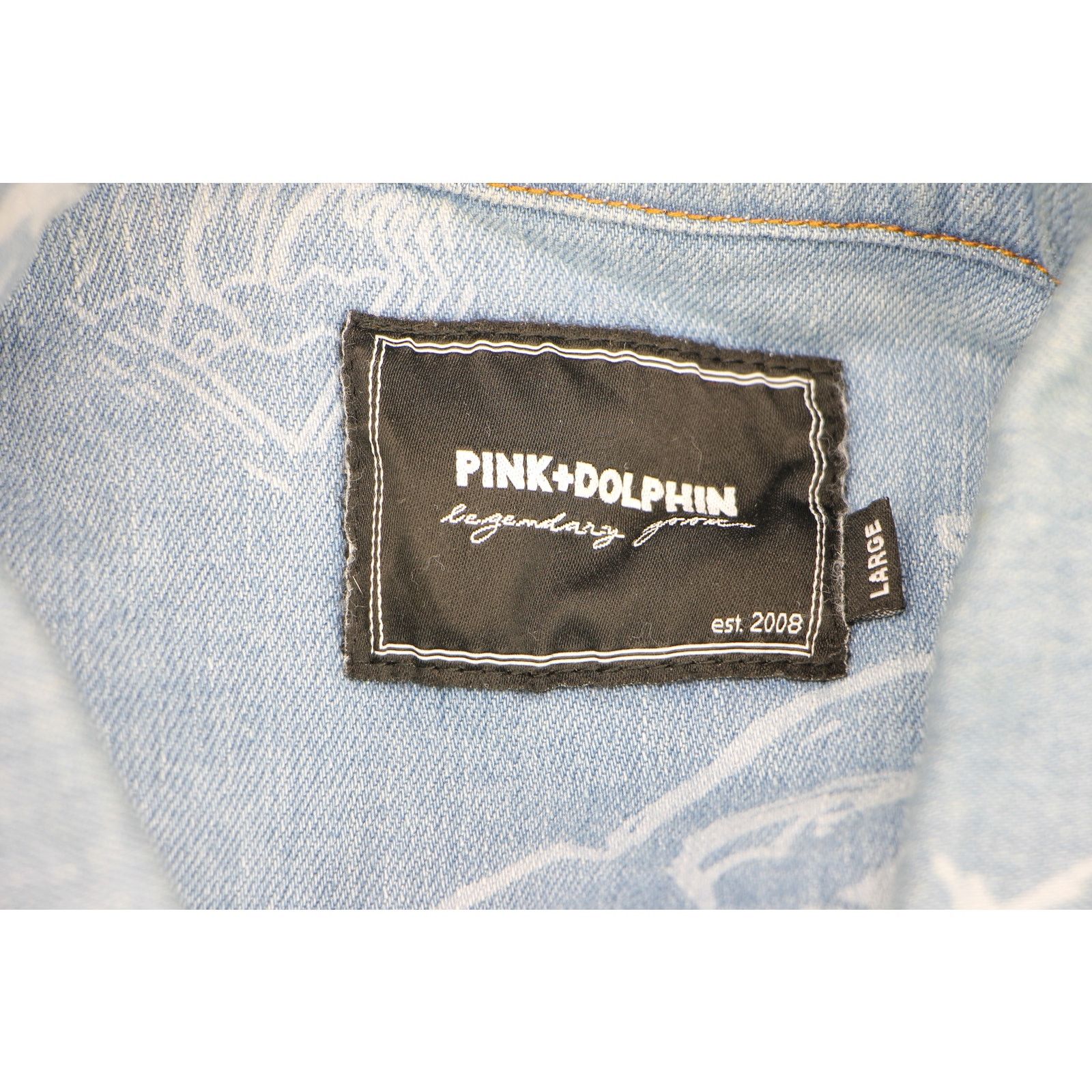 Pink Dolphin Pink Dolphin Scribbles All Over Trucker Denim Jean Jacket L Size US L / EU 52-54 / 3 - 4 Thumbnail