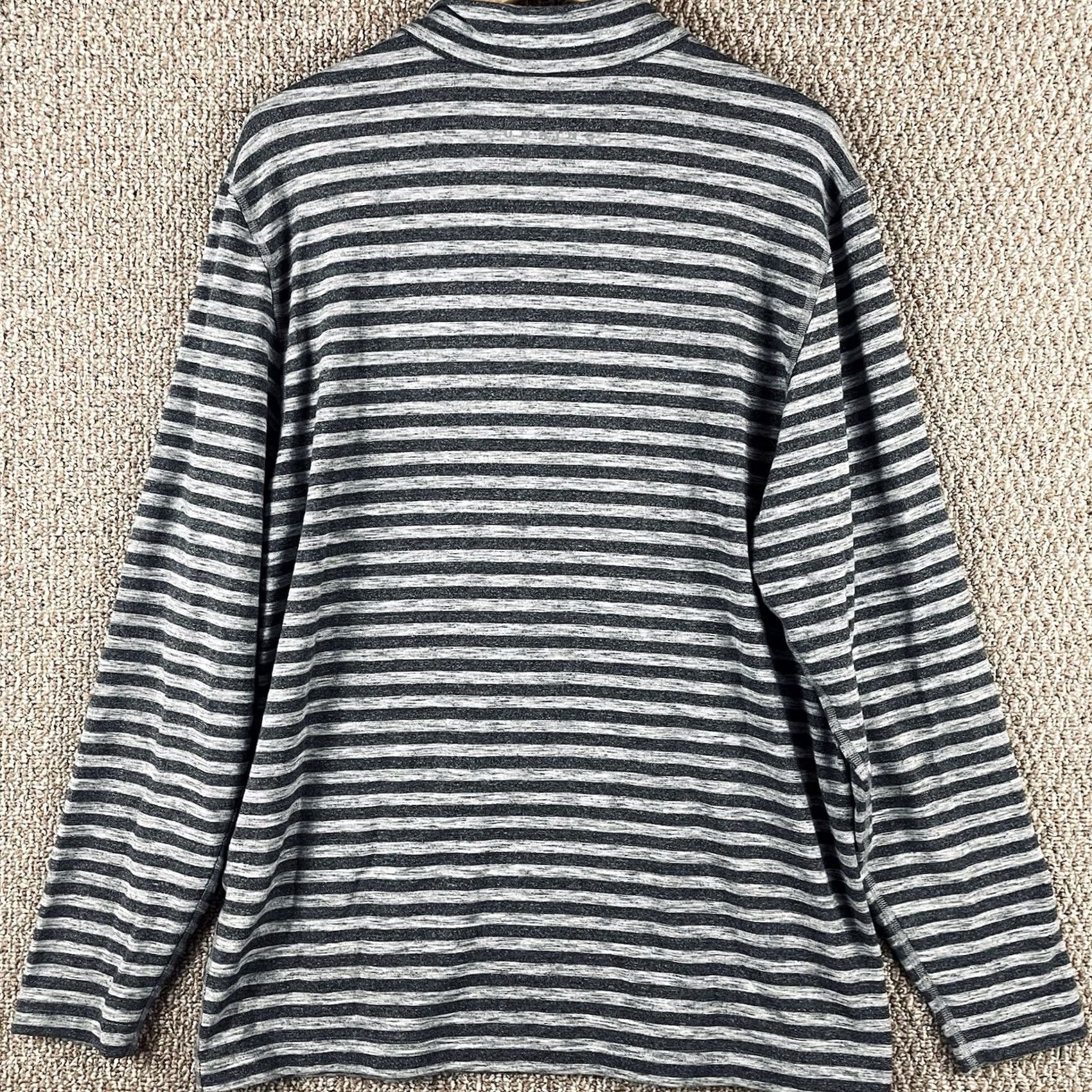 Vintage Dunning Golf Pullover Men's Large Gray Striped Casual Performance 1/4 Zip F516 Size US L / EU 52-54 / 3 - 6 Thumbnail