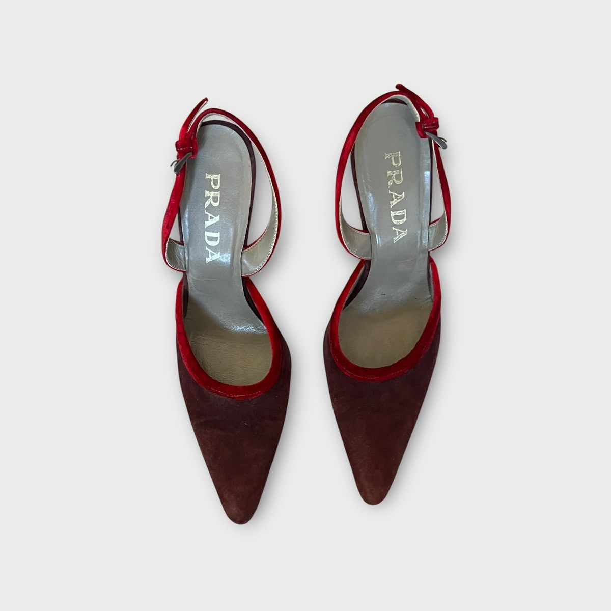 Prada Prada brown red Heels - Size 36 Size US 6 / IT 36 - 2 Thumbnail