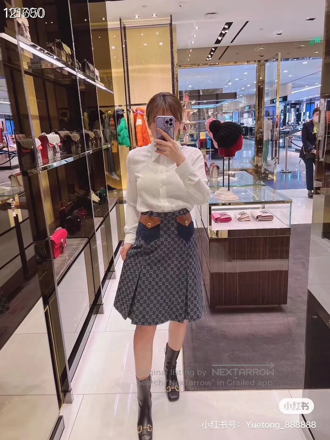Gucci Gucci 080397 D946 Denim Skirt. Size 35" - 6 Thumbnail