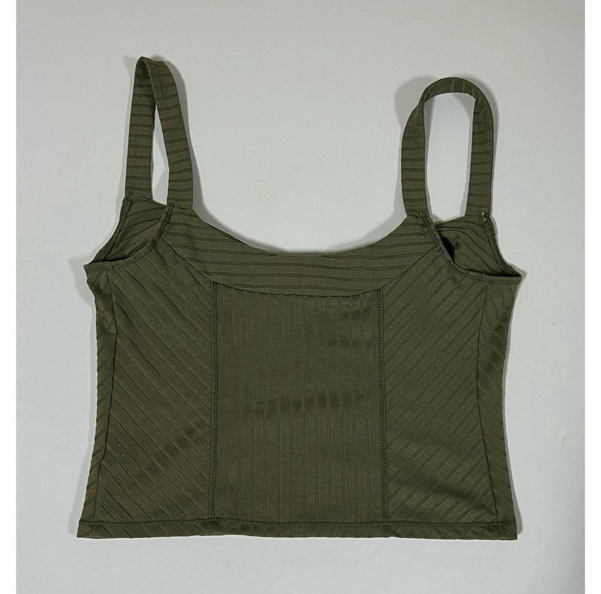 Free People Free People Olive Green Corset Tank Top Shirt Blouse Size M✨ Size M / US 6-8 / IT 42-44 - 4 Thumbnail