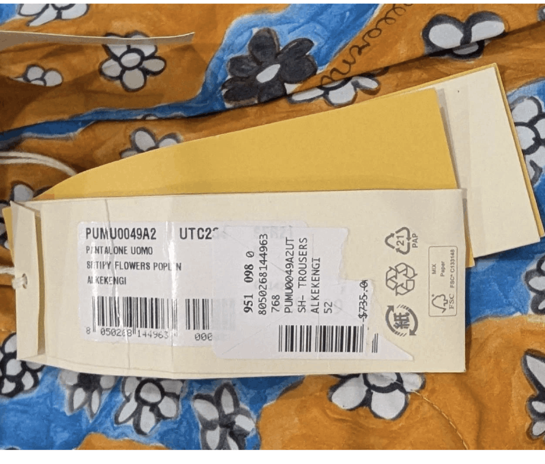 Marni MARNI Striped Floral Bermuda Shorts Blue/Orange 52 US 36 Size US 36 / EU 52 - 8 Thumbnail