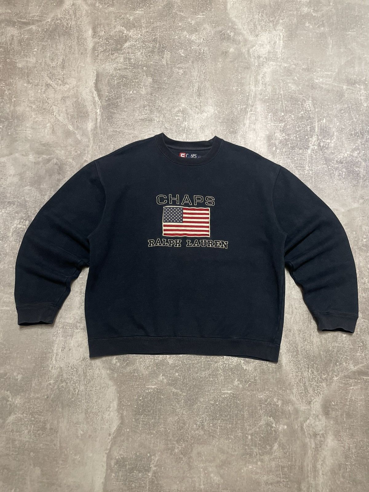 Chaps Ralph Lauren Vintage Chaps Ralph Lauren Big Logo USA Flag Sweatshirt Y2K Size US L / EU 52-54 / 3 - 1 Thumbnail