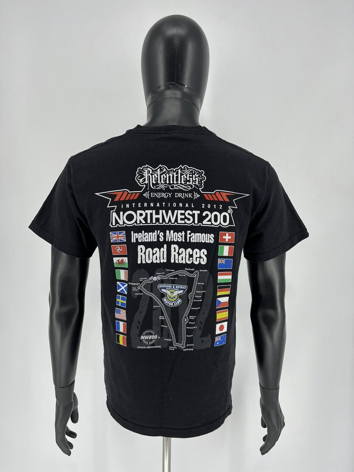 Vintage Vintage 2012 North West 200 Road Racer Honda Moto Black Tee Size US M / EU 48-50 / 2 - 8 Thumbnail