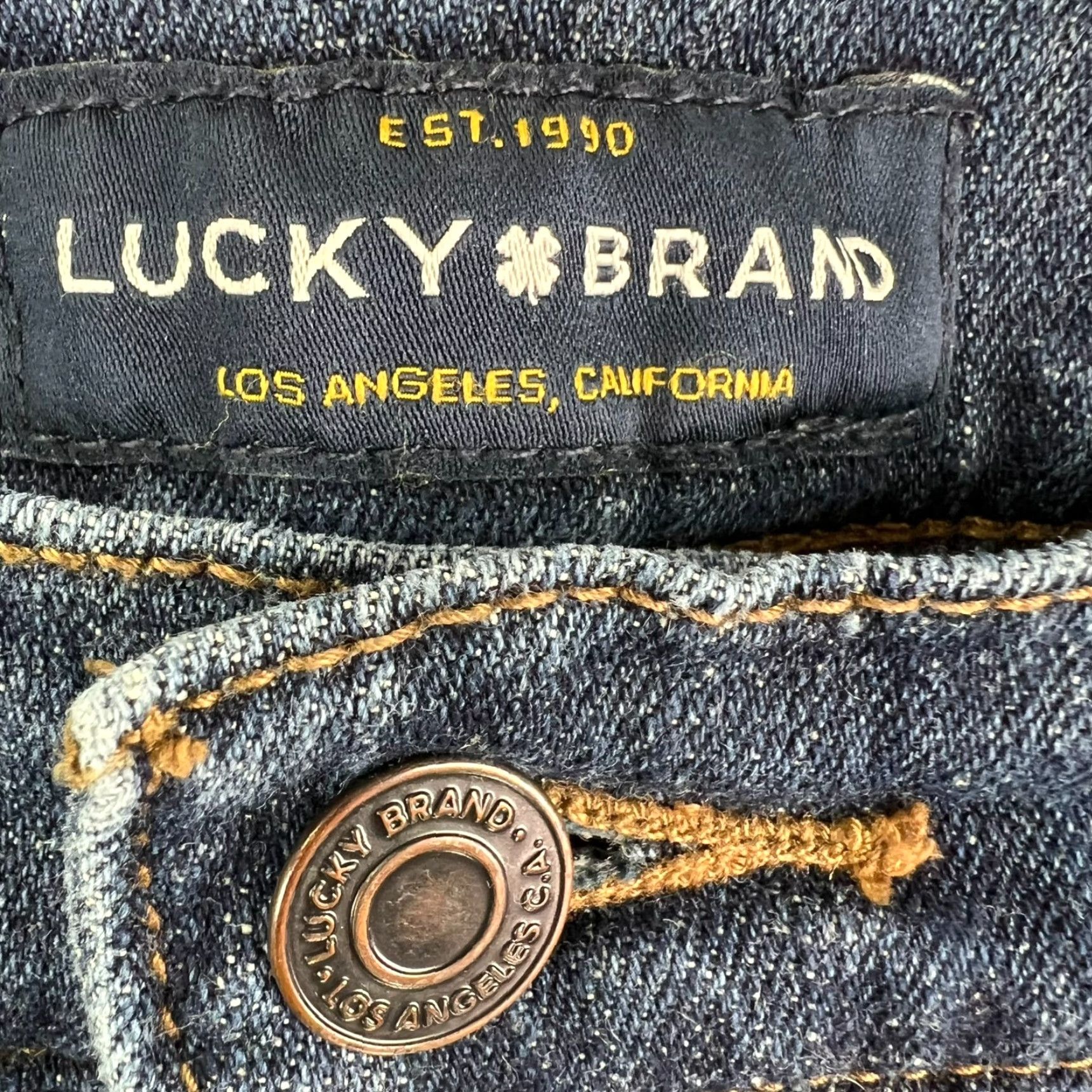 Lucky Brand Lucky Brand Denim Blue Jeans Mens Size 32 Regular 32x32 Straight 5-Pocket Zipper Logo USA Comfort Stretch Size US 32 / EU 48 - 4 Thumbnail