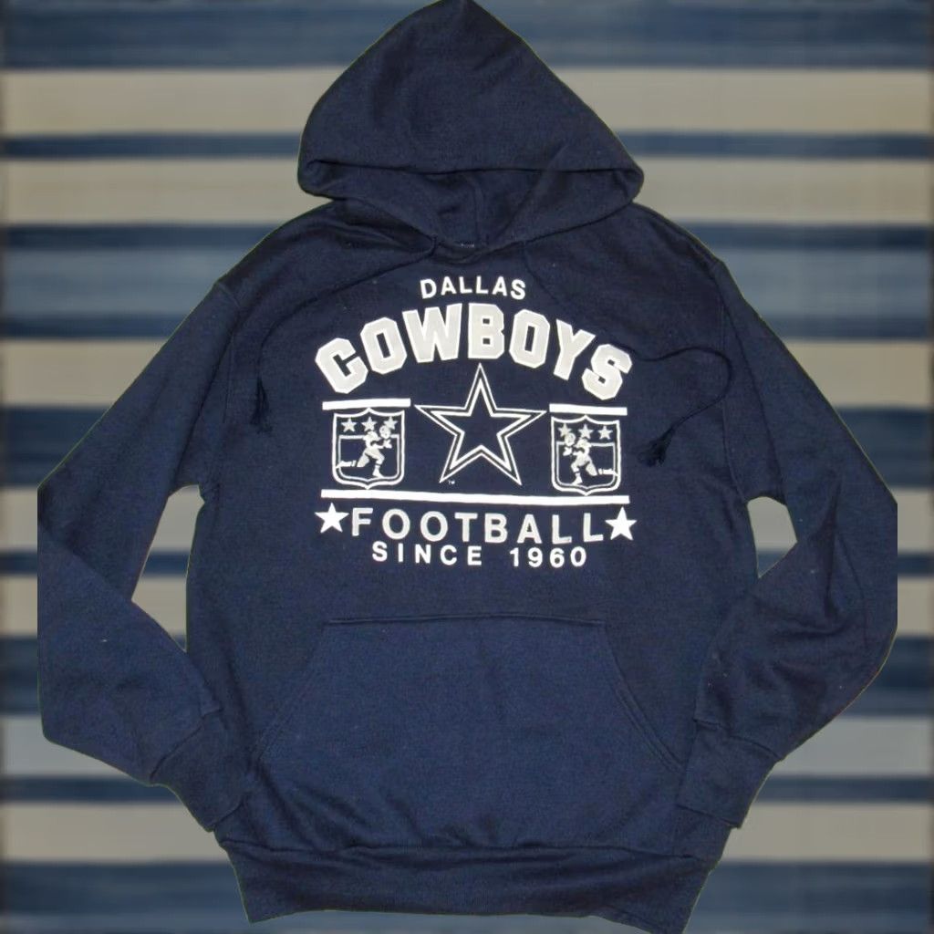 Logo 7 Vtg DALLAS COWBOYS Navy Blue Logo 7 Hoodie Sweatshirt Medium Size US M / EU 48-50 / 2 - 1 Thumbnail