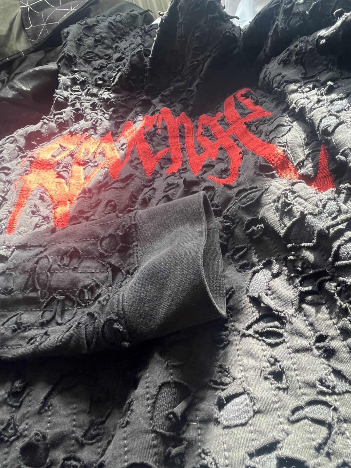 Revenge Revenge Bred Thrashed Arch Logo Hoodie Size US L / EU 52-54 / 3 - 5 Thumbnail