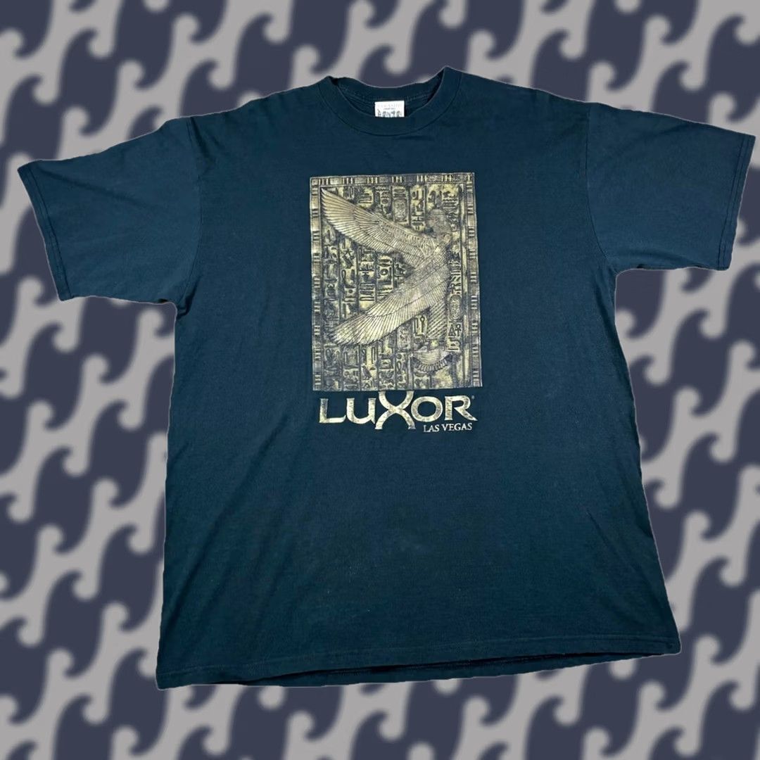 Vintage VINTAGE Pyramid Creations Las Vegas Mens Black T-Shirt XL 100% Cotton Crew Neck Short Sleeve Graphic Print USA 90s Art Hipster Mens Size US XL / EU 56 / 4 - 1 Thumbnail