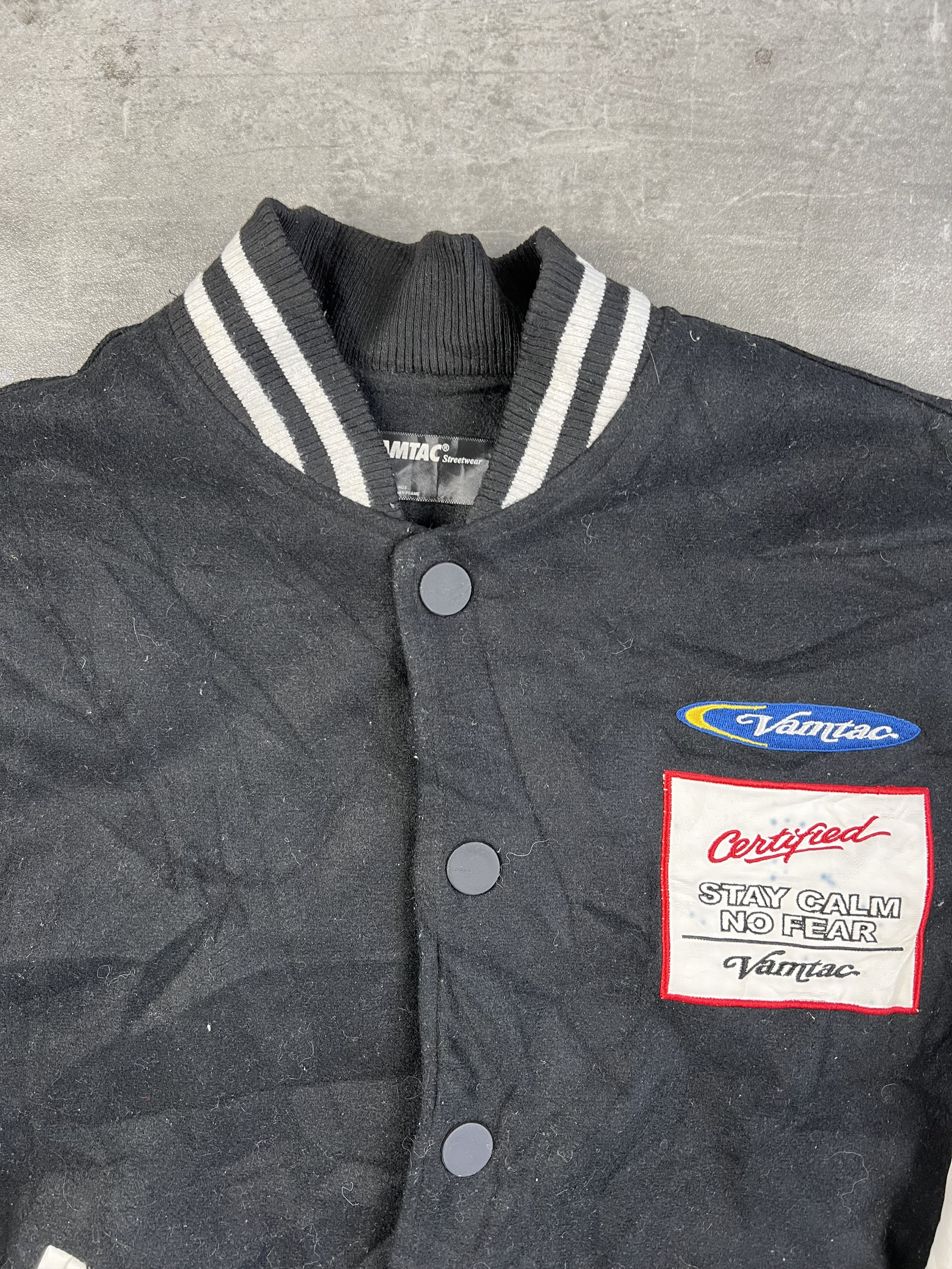 Other RACING VARSITY JACKET BLACK WHITE Size US M / EU 48-50 / 2 - 2 Thumbnail