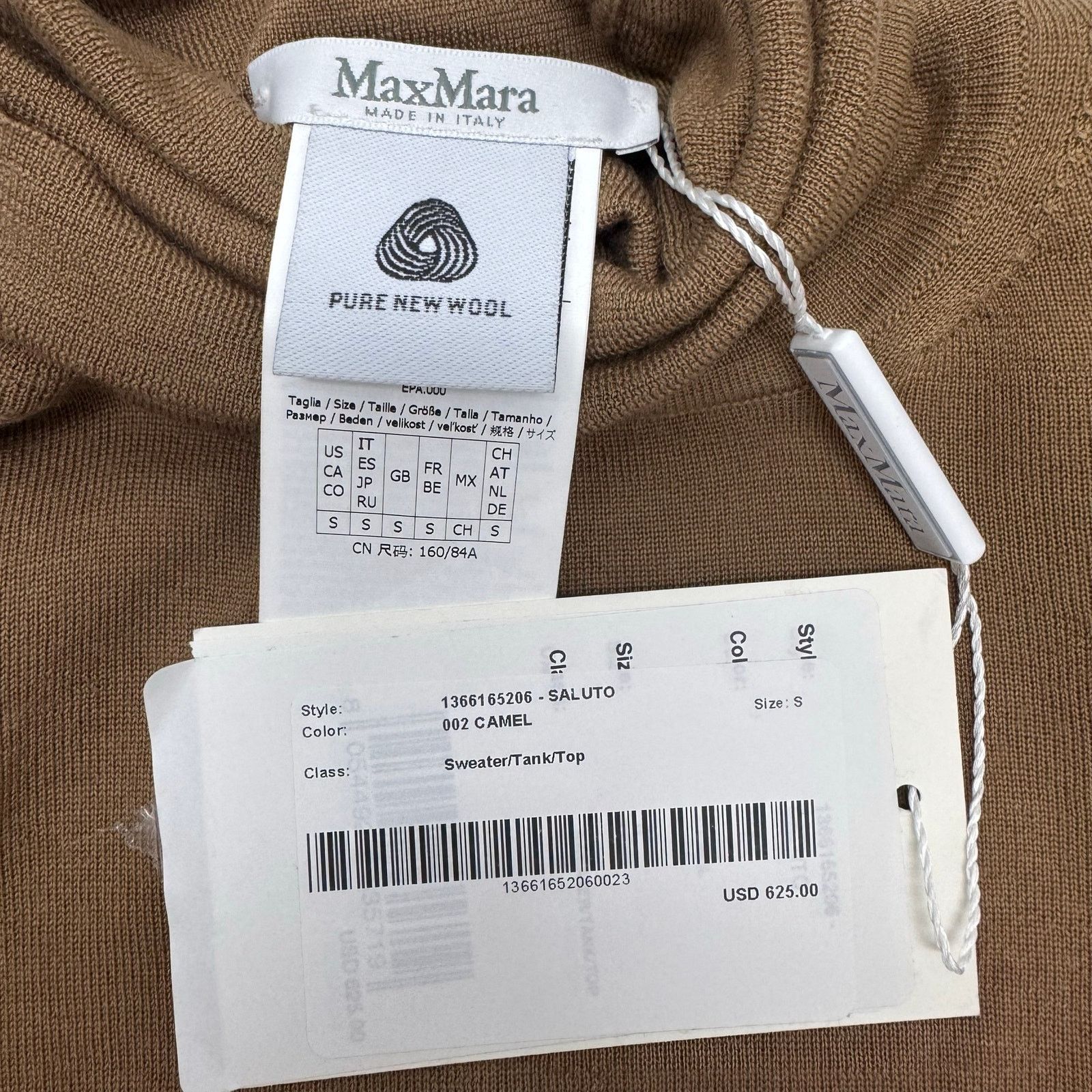 Max Mara NMax Mara Saluto Virgin Wool Turtleneck Sweater sz S Camel Size S / US 4 / IT 40 - 8 Thumbnail