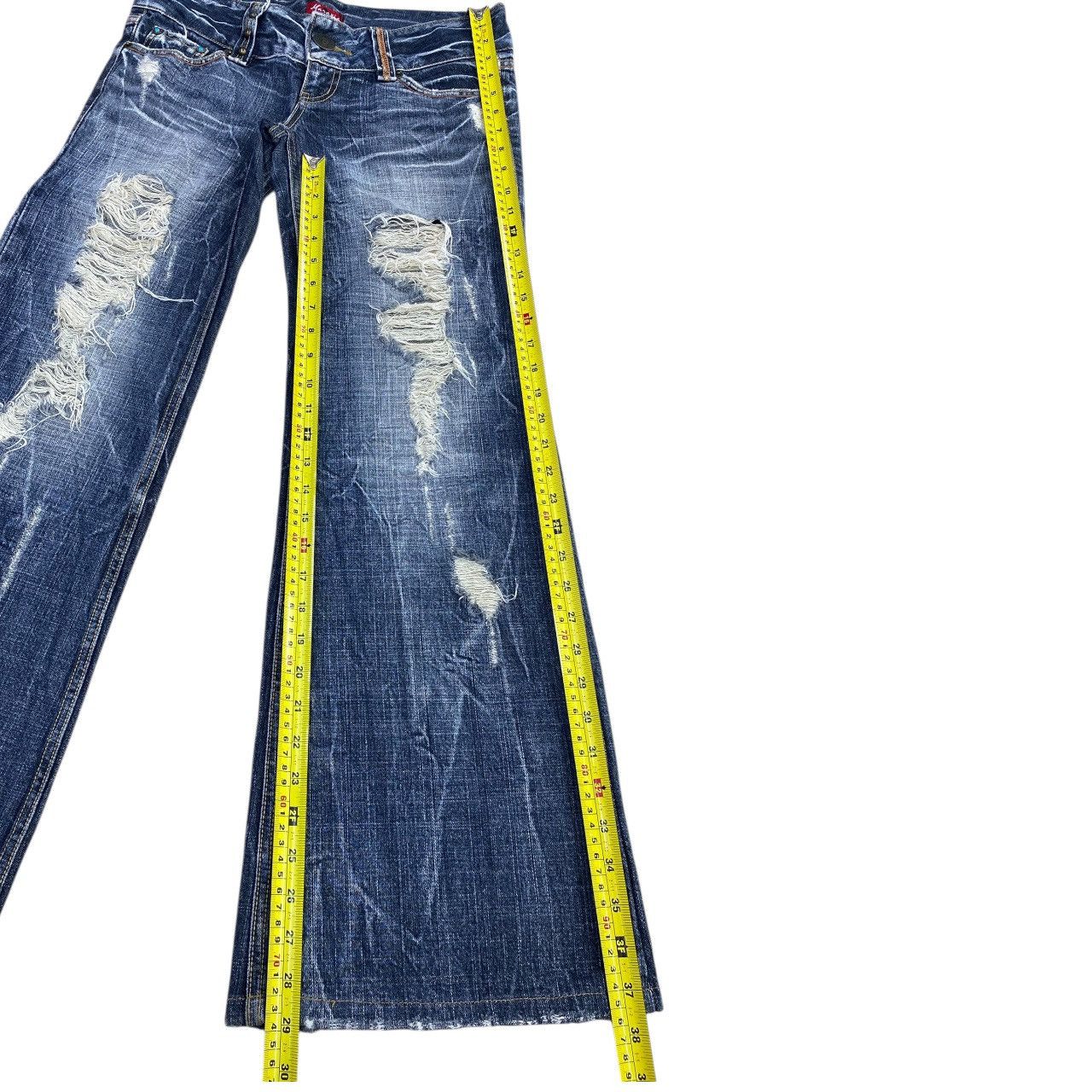 Japanese Brand Japanese Brand Faded Wash Style Distressed Flare Jeans Size US 32 / EU 48 - 8 Thumbnail