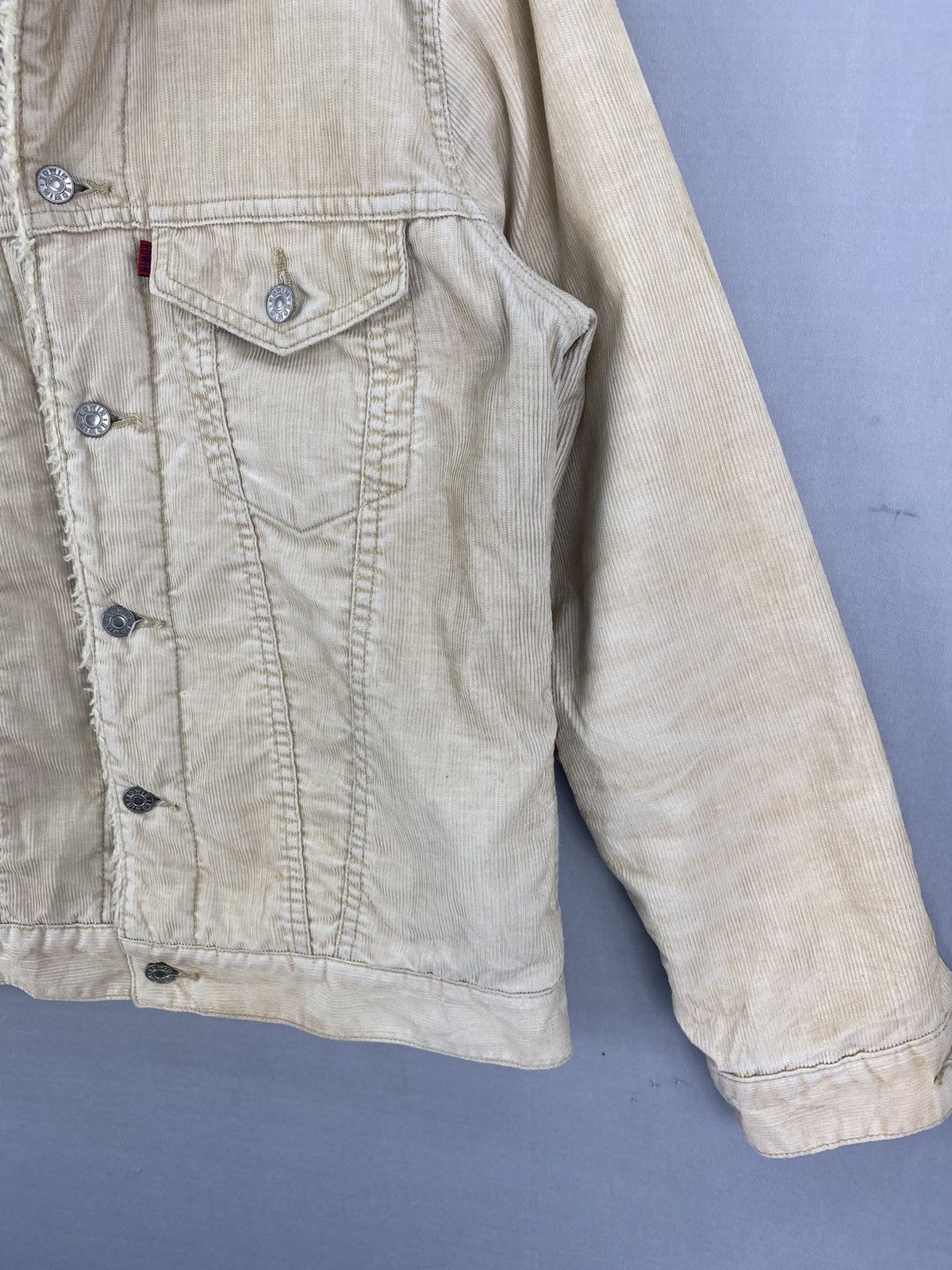 Edwin Vintage Y2K Edwin Sherpa Lining Corduroy Trucker Jacket Size US S / EU 44-46 / 1 - 3 Thumbnail